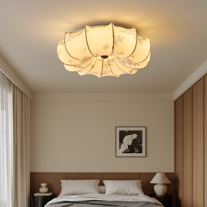 Vivaria Premium Nordic Art Deckenleuchte aus Holz und Stoff-Letslighting