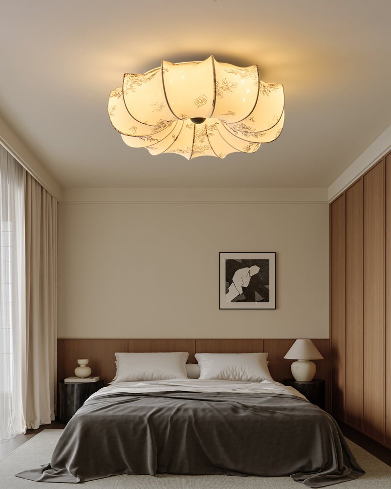 Vivaria Premium Nordic Art Deckenleuchte aus Holz und Stoff-Letslighting