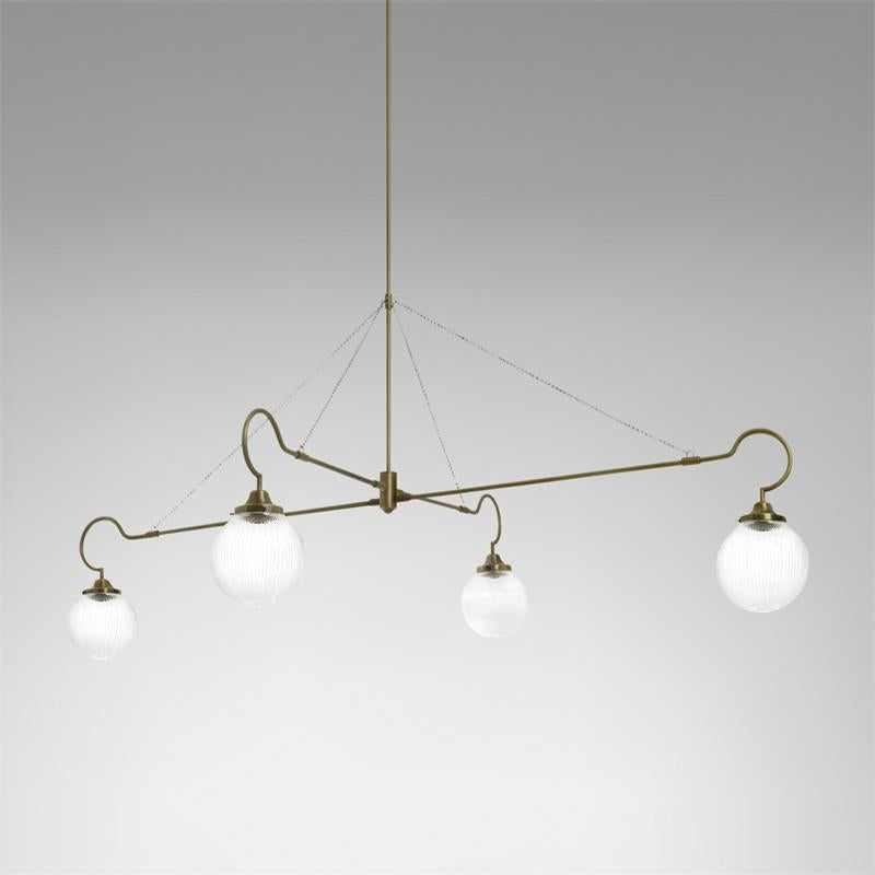 Vavenia Kronleuchter aus Messing und Glas-Letslighting