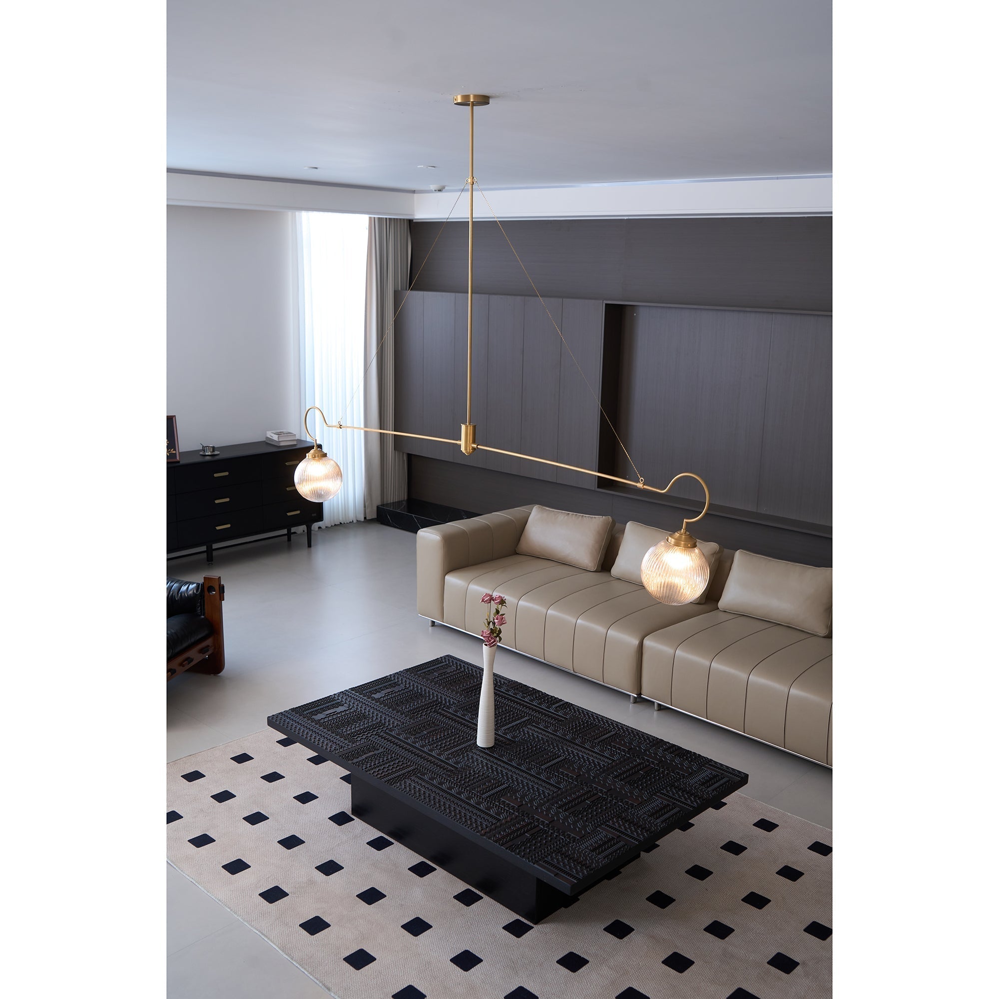 Vavenia Kronleuchter aus Messing und Glas-Letslighting