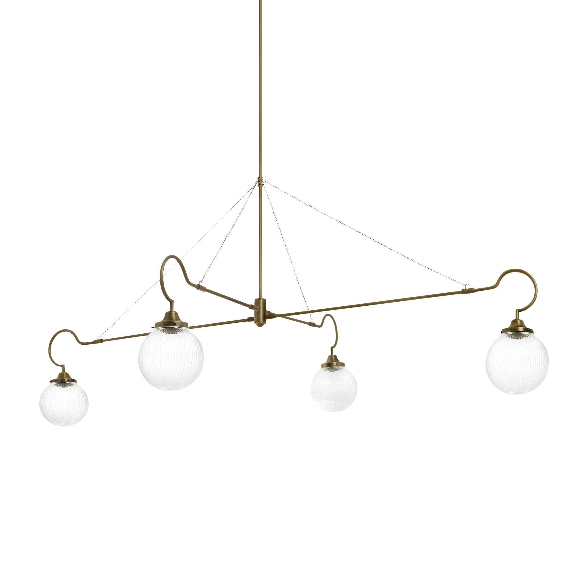 Vavenia Kronleuchter aus Messing und Glas-Letslighting