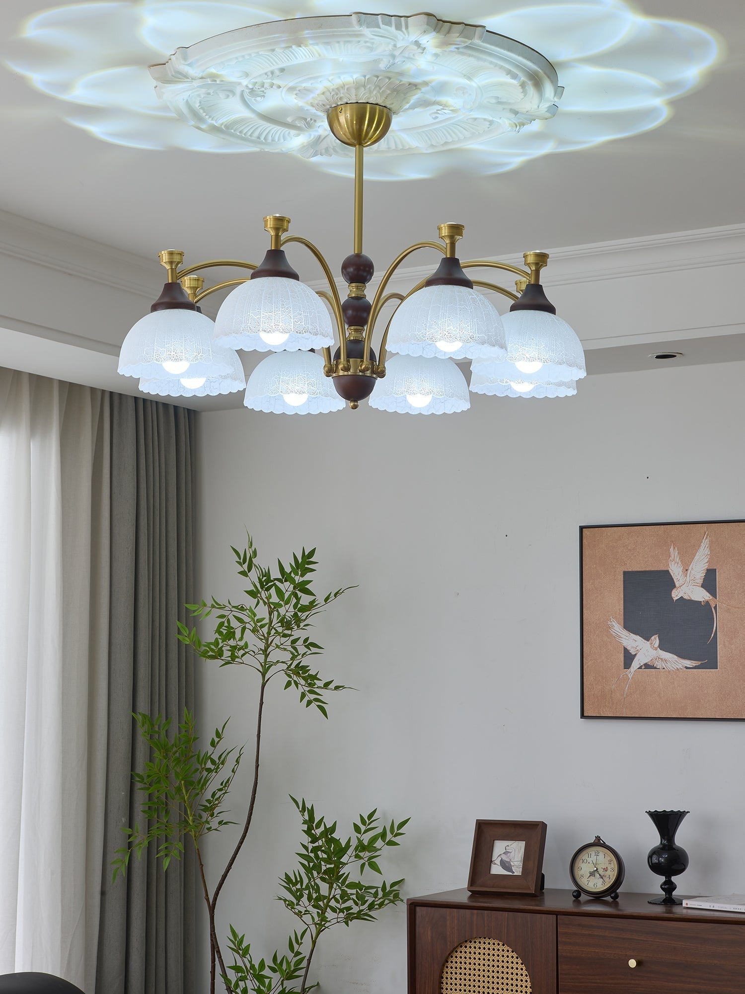 Vosolir Traditioneller Eleganter Holzkronleuchter-Letslighting