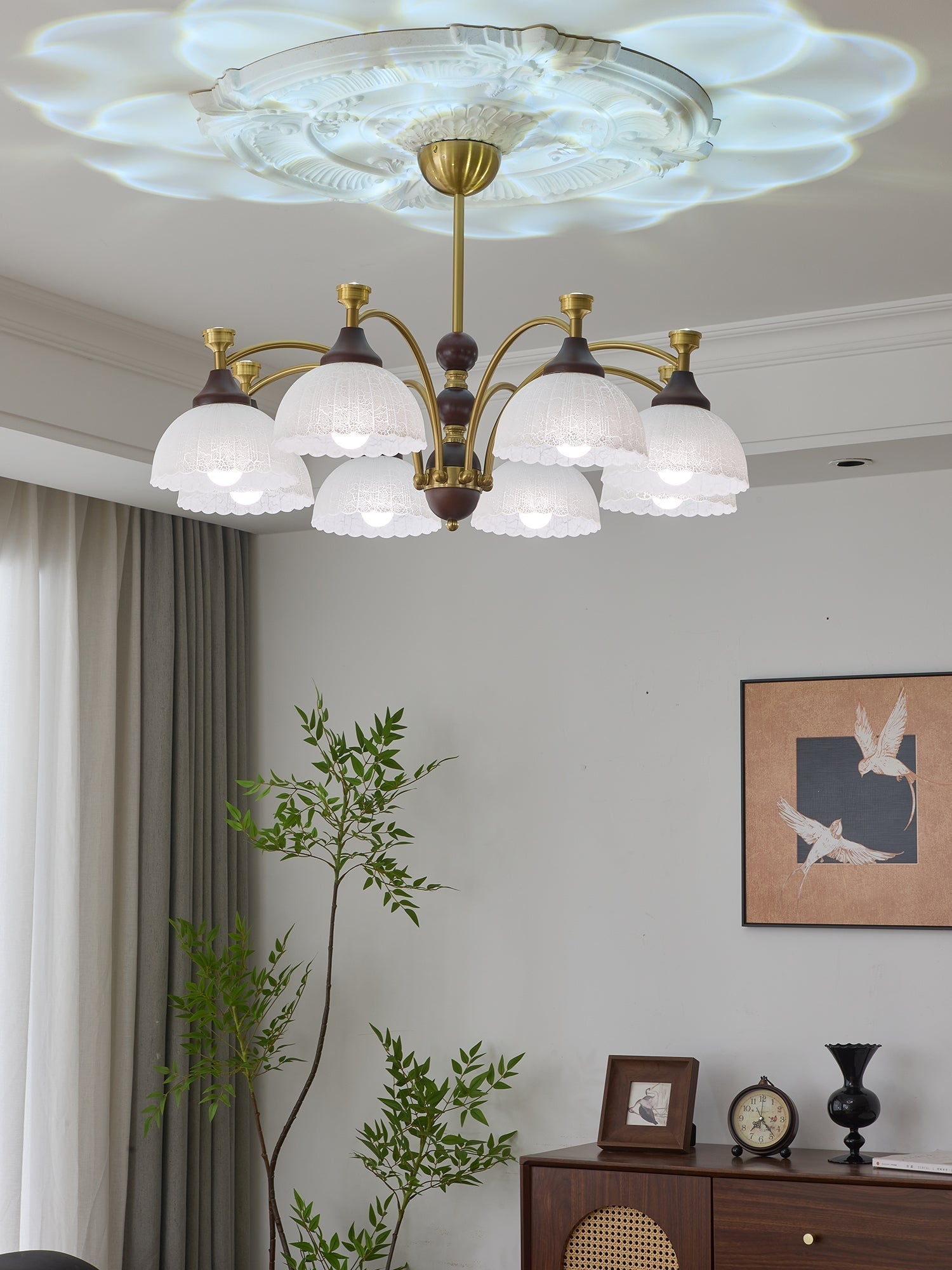 Vosolir Traditioneller Eleganter Holzkronleuchter-Letslighting
