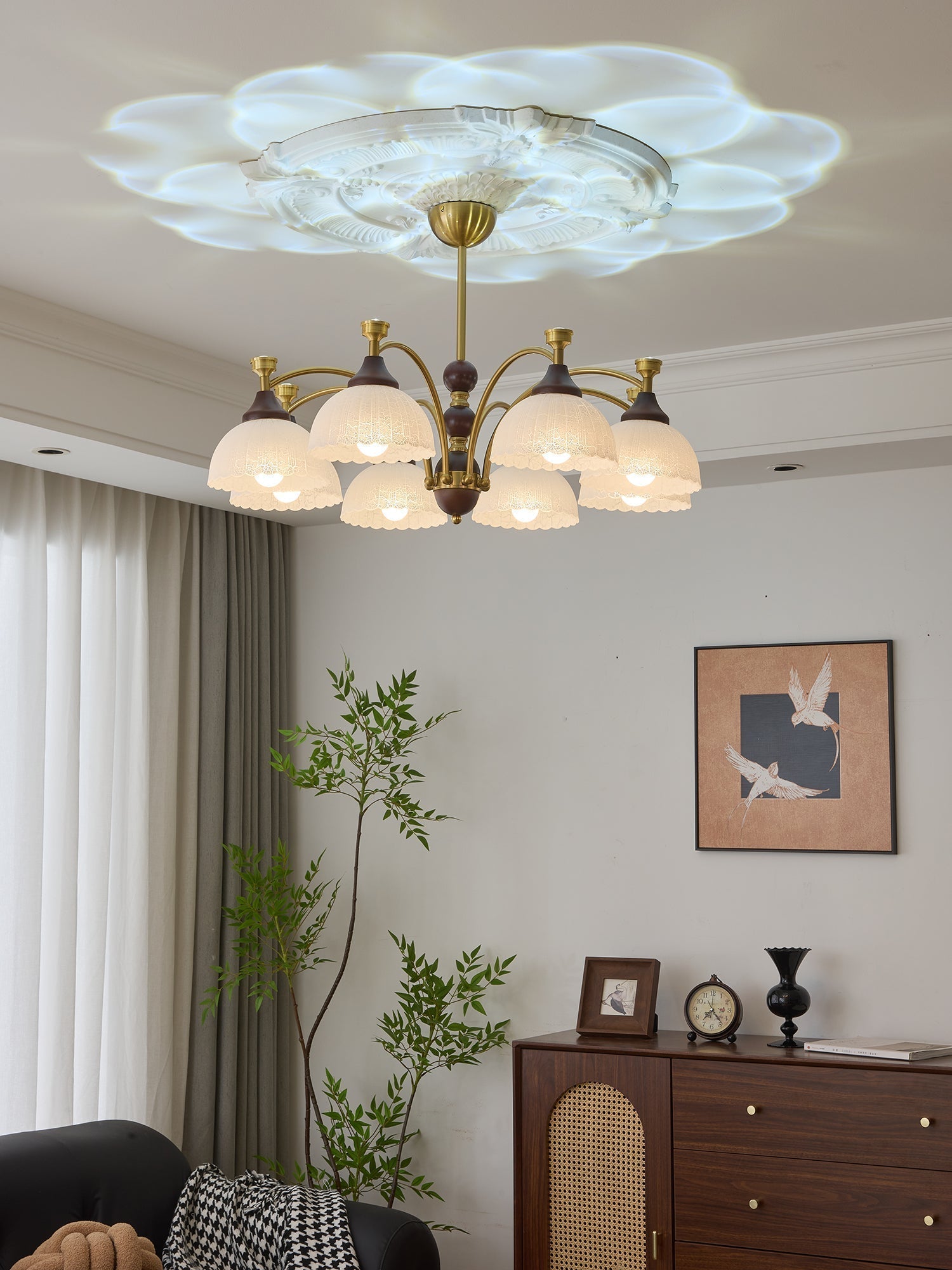 Vosolir Traditioneller Eleganter Holzkronleuchter-Letslighting