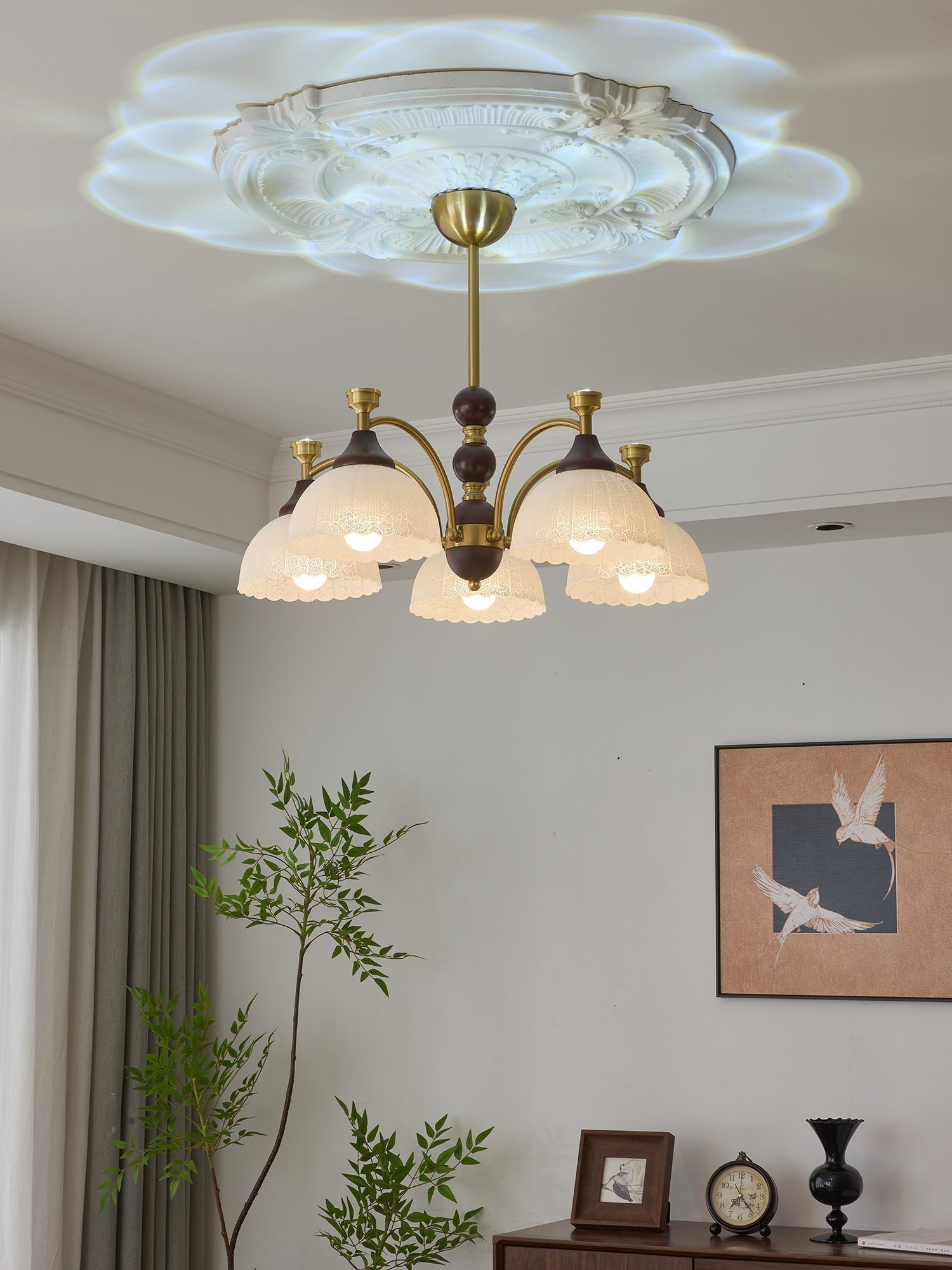 Vosolir Traditioneller Eleganter Holzkronleuchter-Letslighting