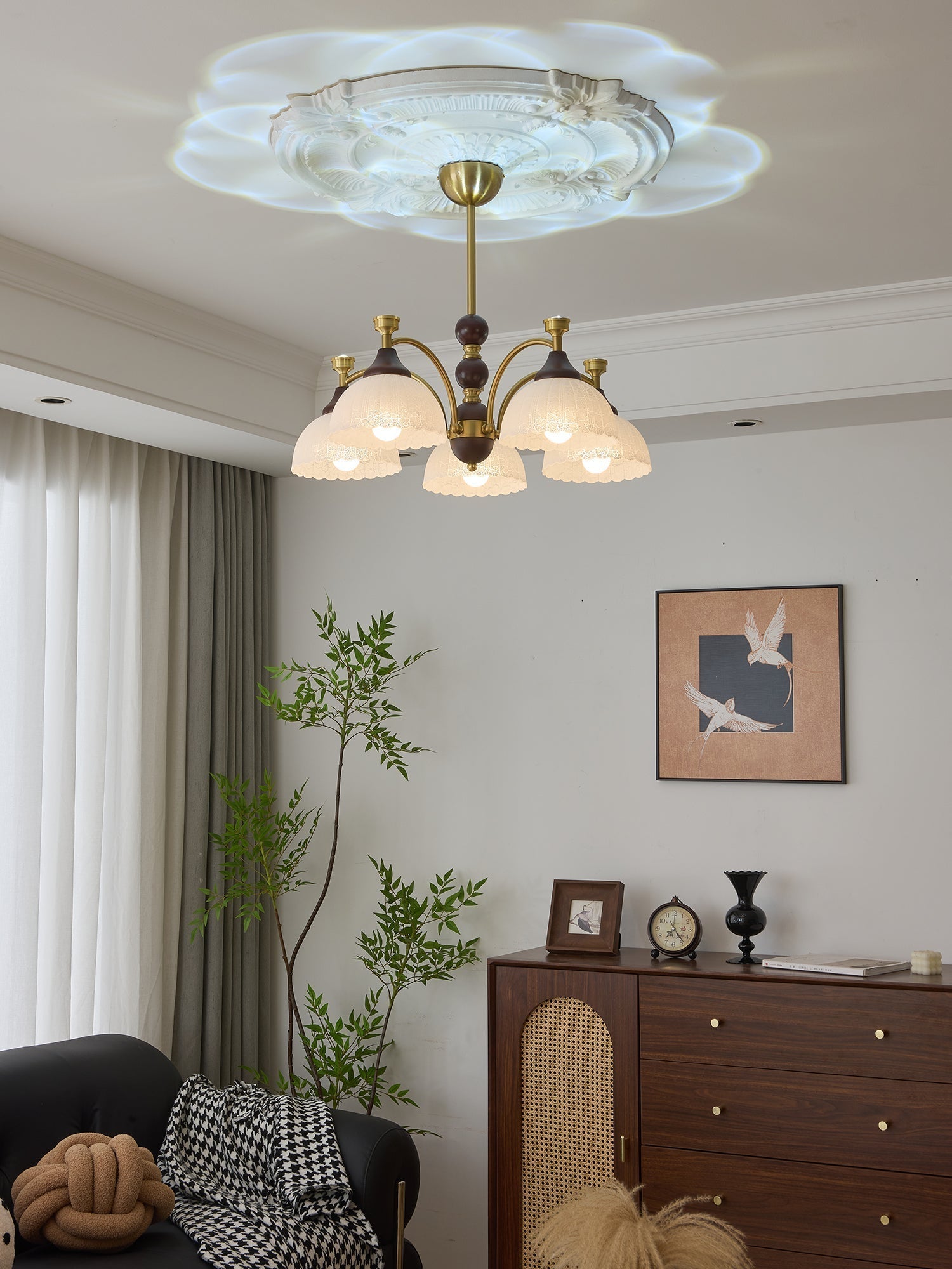 Vosolir Traditioneller Eleganter Holzkronleuchter-Letslighting