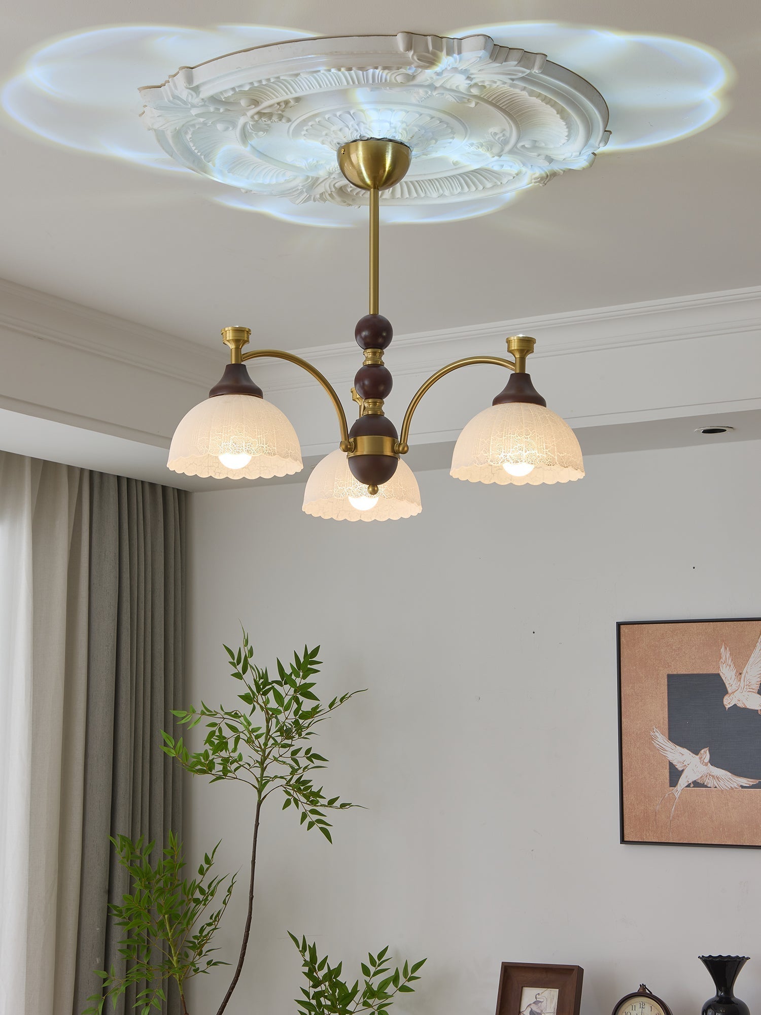 Vosolir Traditioneller Eleganter Holzkronleuchter-Letslighting
