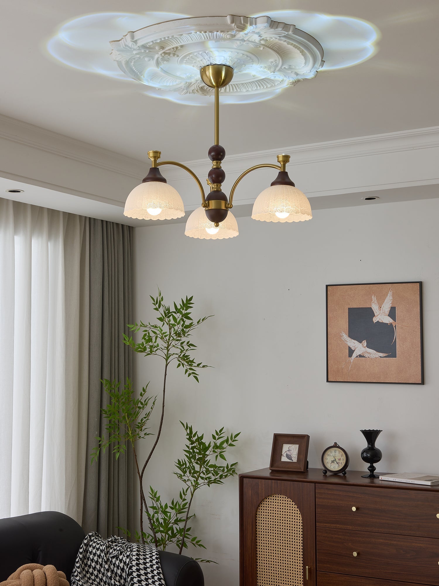 Vosolir Traditioneller Eleganter Holzkronleuchter-Letslighting