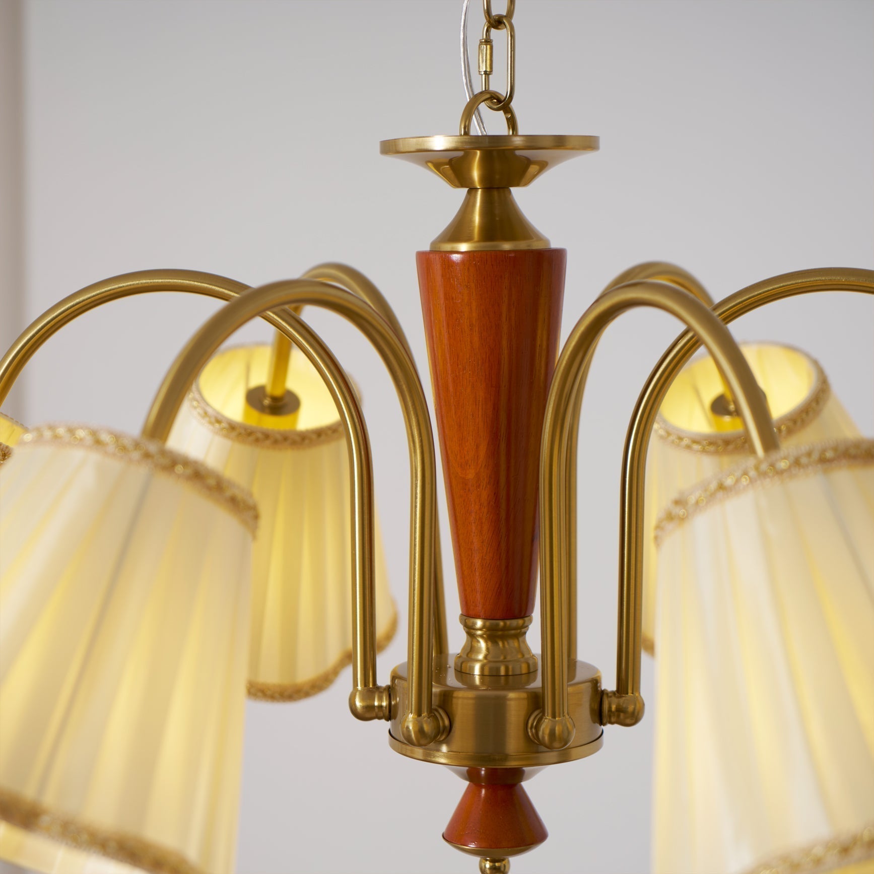 Elijh Vintage Stoff-Kronleuchter-Letslighting