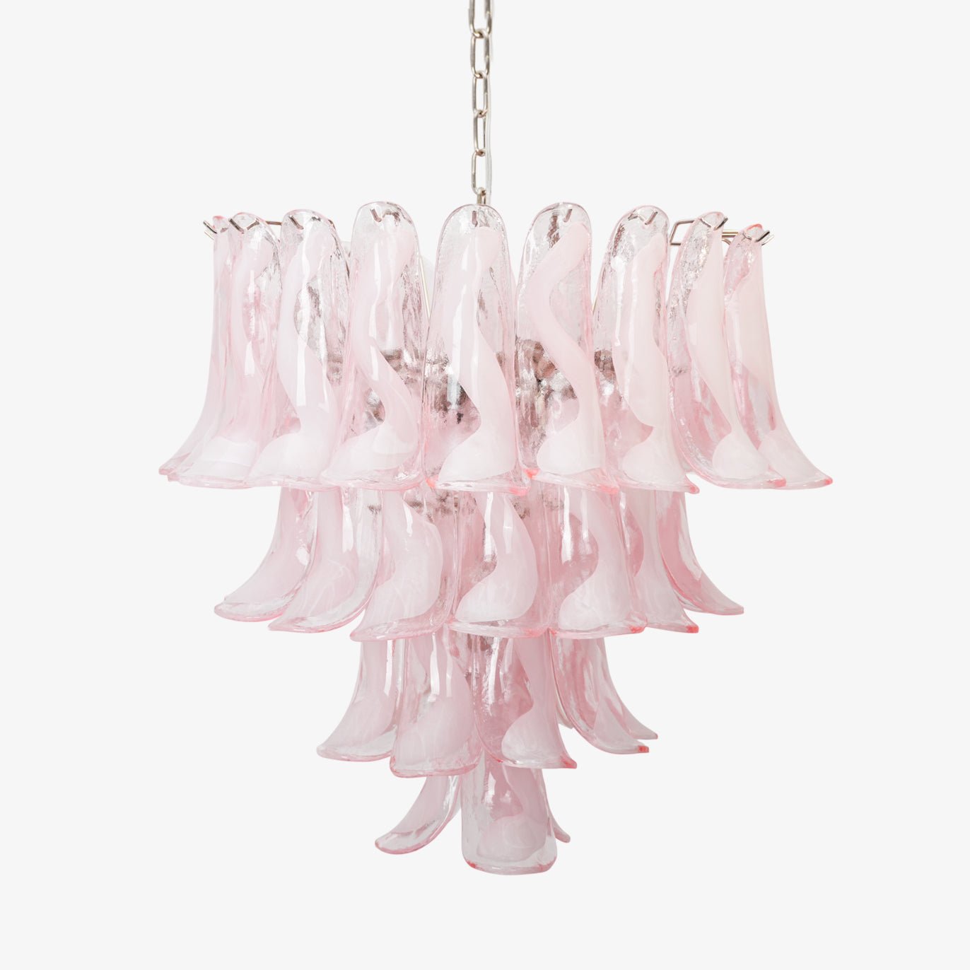 Aurora Chandelier Pink Murano Lily Petal Cascading Floral Classic - Neutralighting