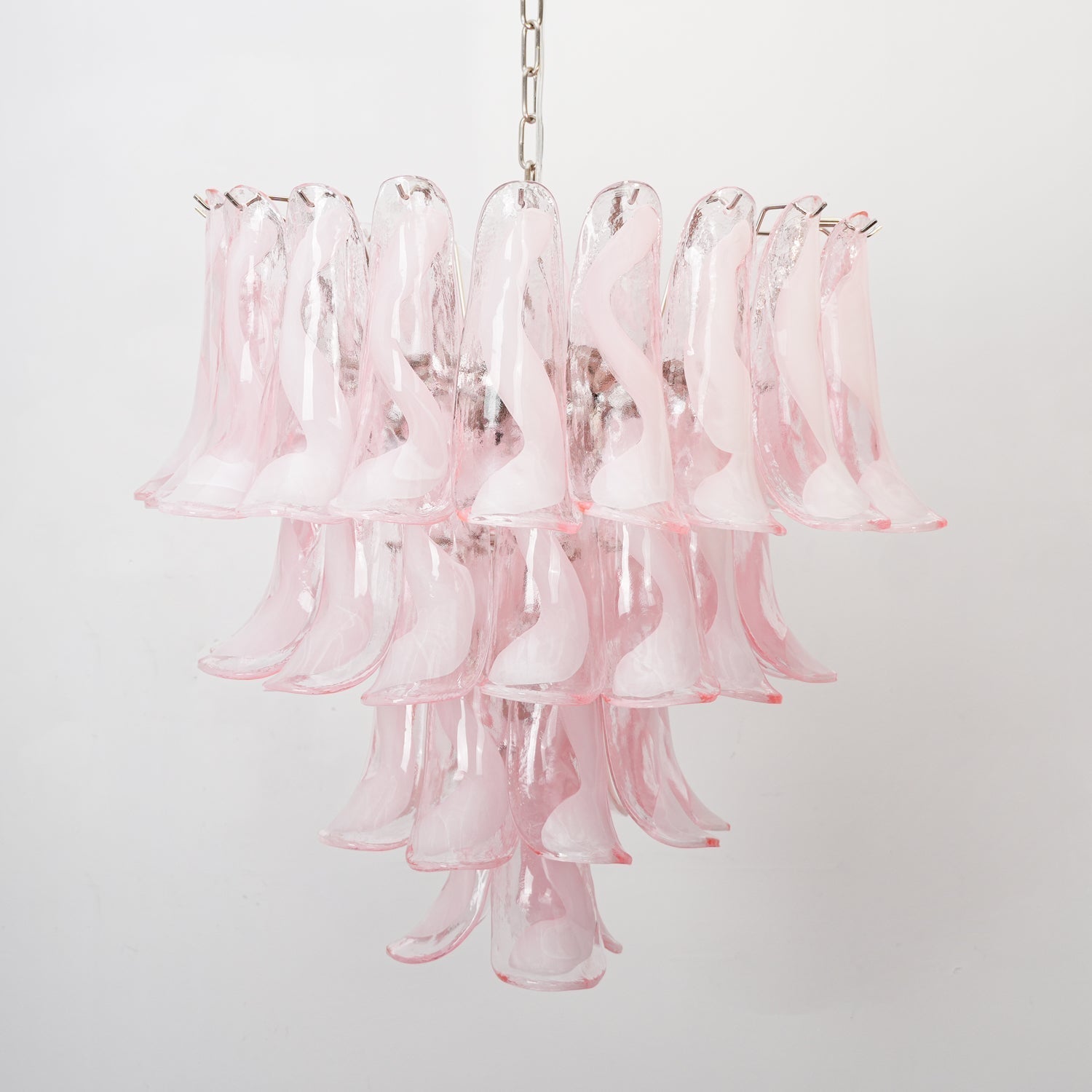 Aurora Chandelier Pink Murano Lily Petal Cascading Floral Classic - Neutralighting