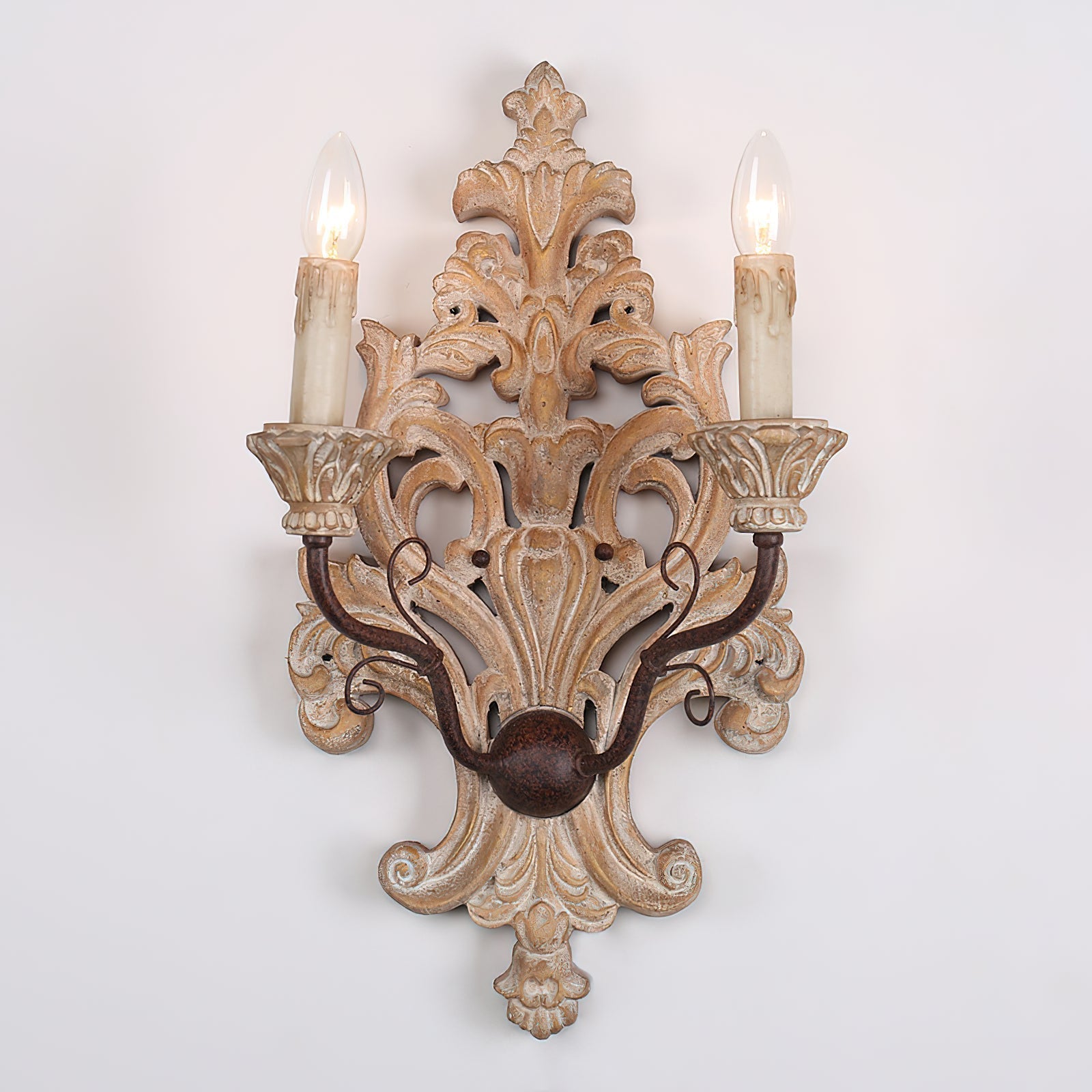 Ilzoror Industrielle Vintage Wandleuchte aus Holz-Letslighting