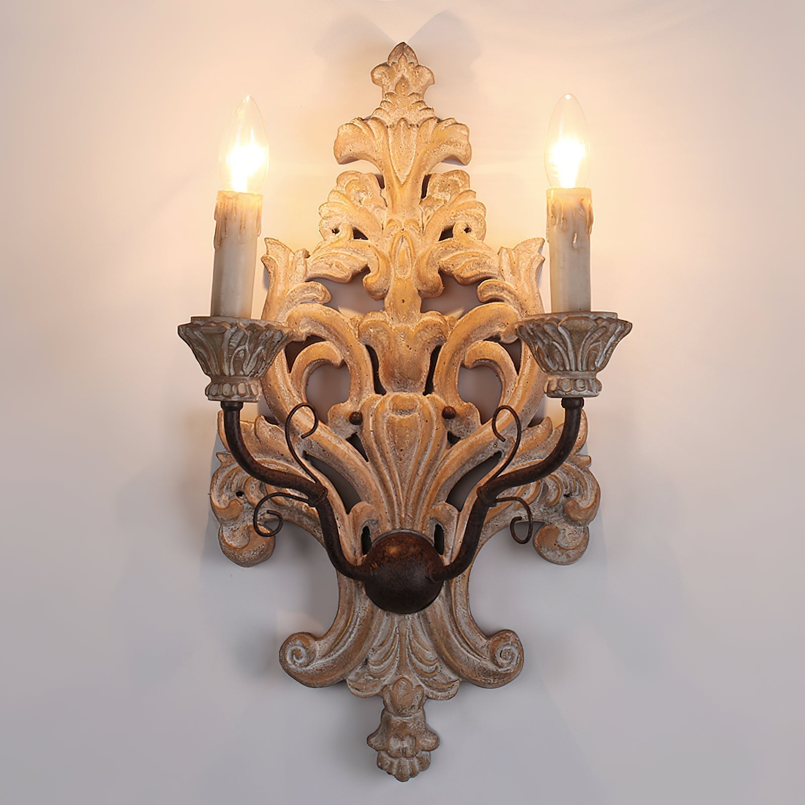 Ilzoror Industrielle Vintage Wandleuchte aus Holz-Letslighting