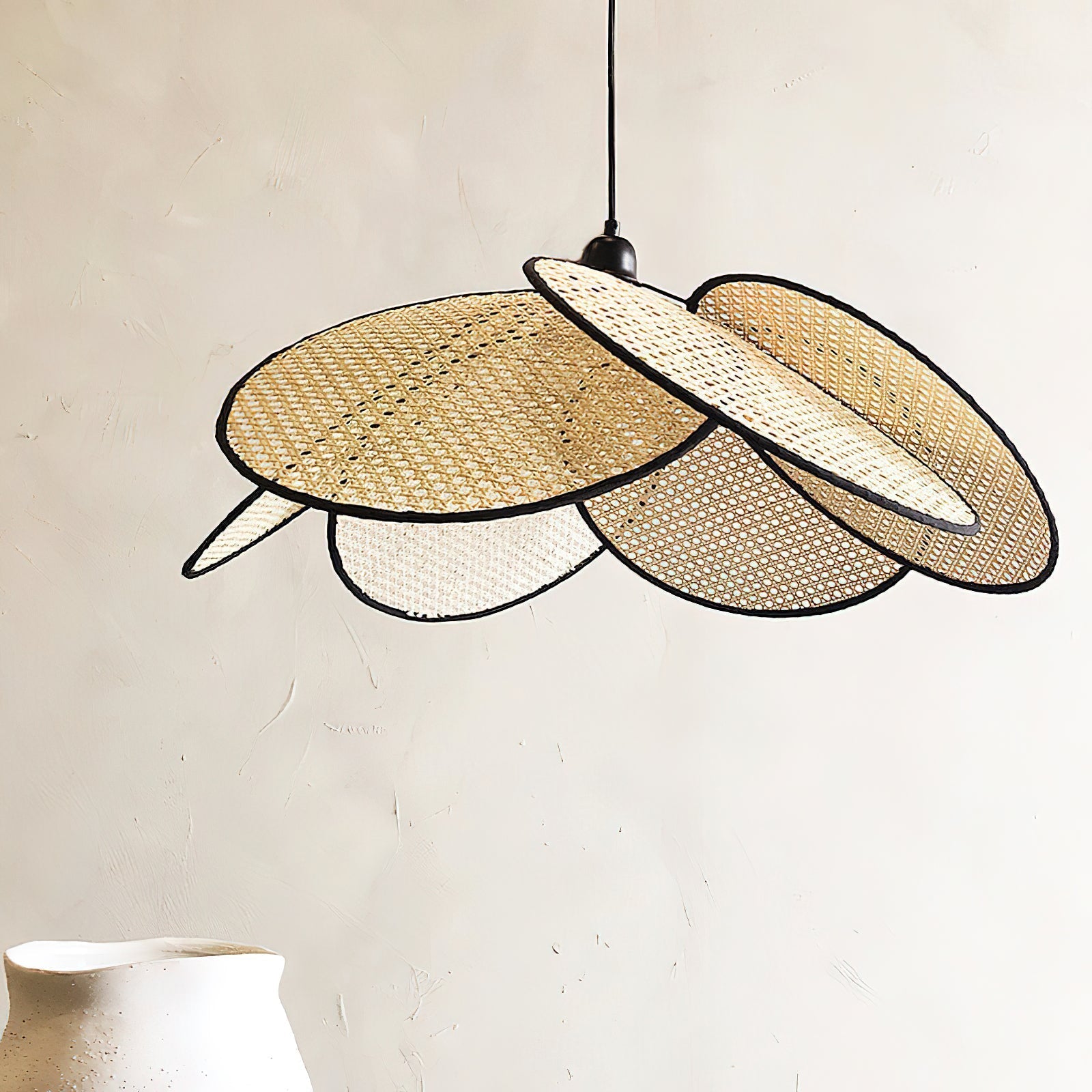 Ulrinel Nordic Handgewebt Bambus Kronleuchter-Letslighting