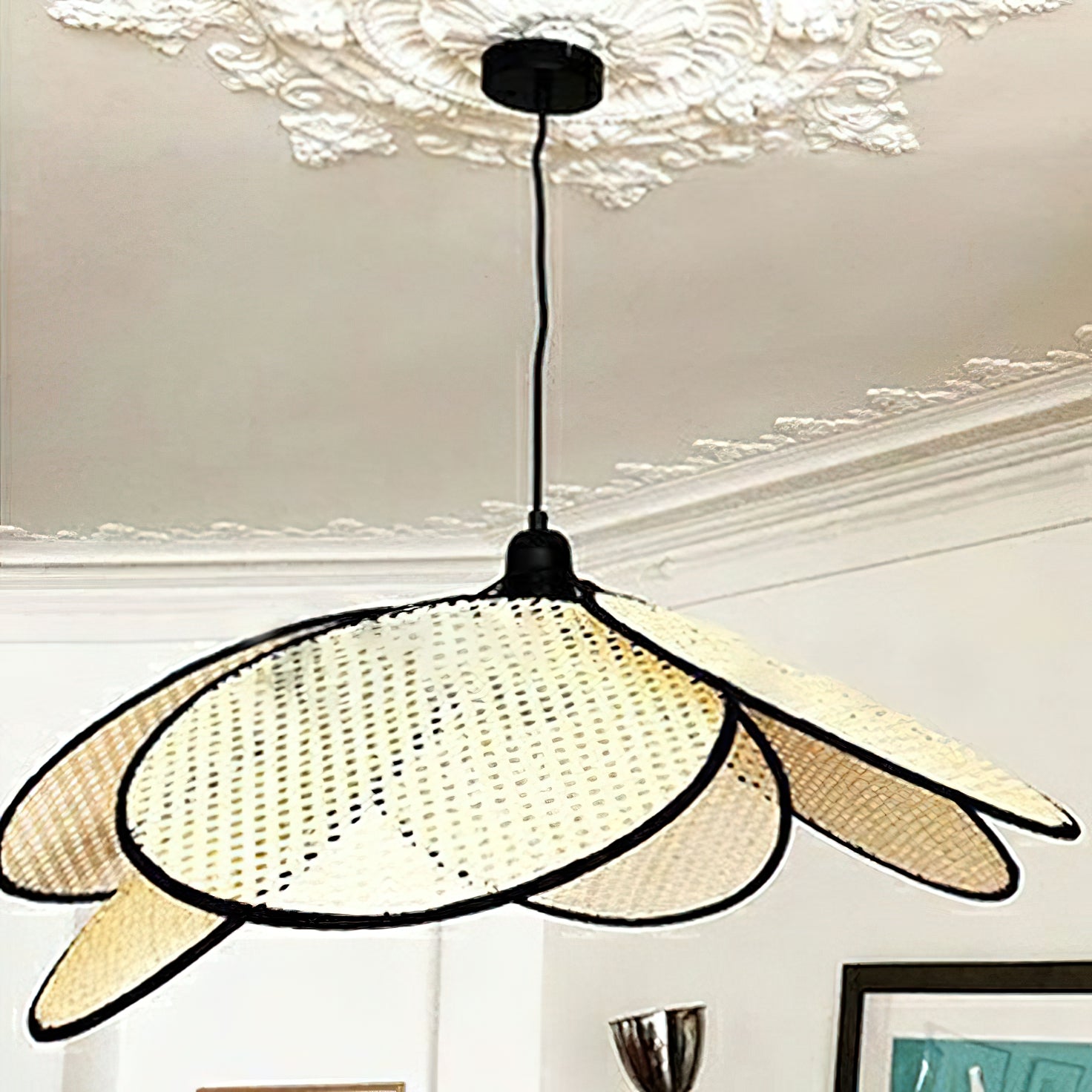 Ulrinel Nordic Handgewebt Bambus Kronleuchter-Letslighting