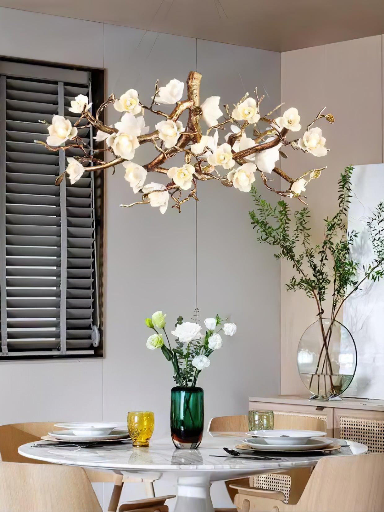 Avaros Luxus Blumen Zweig Keramik Kronleuchter-Letslighting