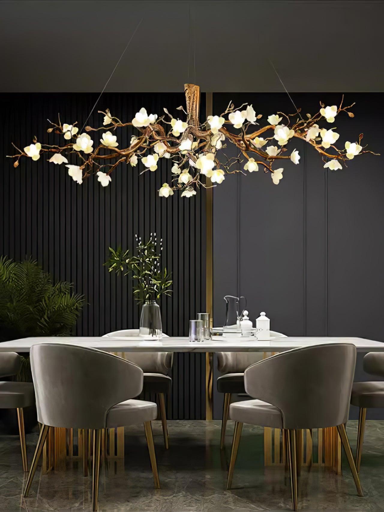 Avaros Luxus Blumen Zweig Keramik Kronleuchter-Letslighting