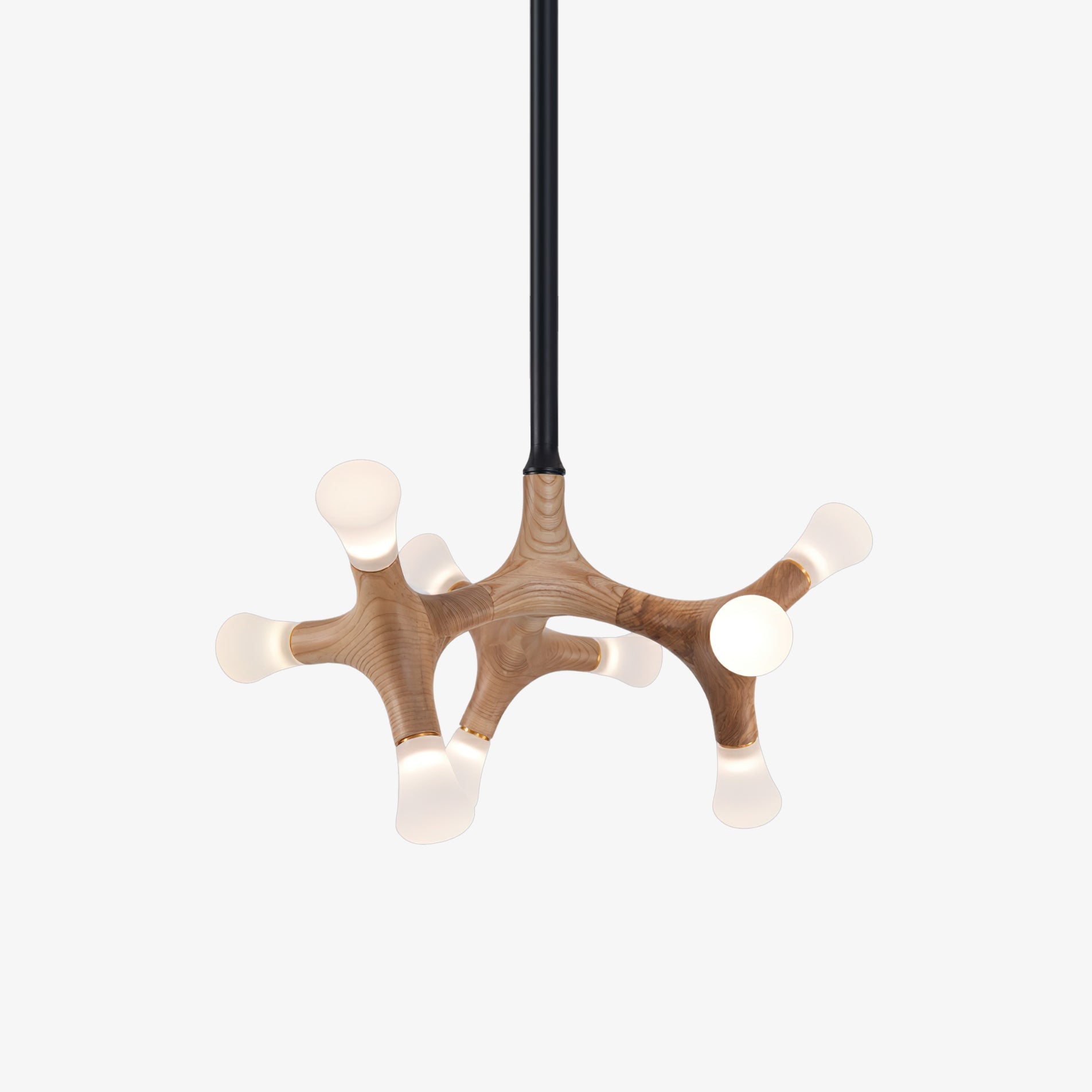 Mynorila Holz-Pendelleuchte im Ast-Design-Letslighting