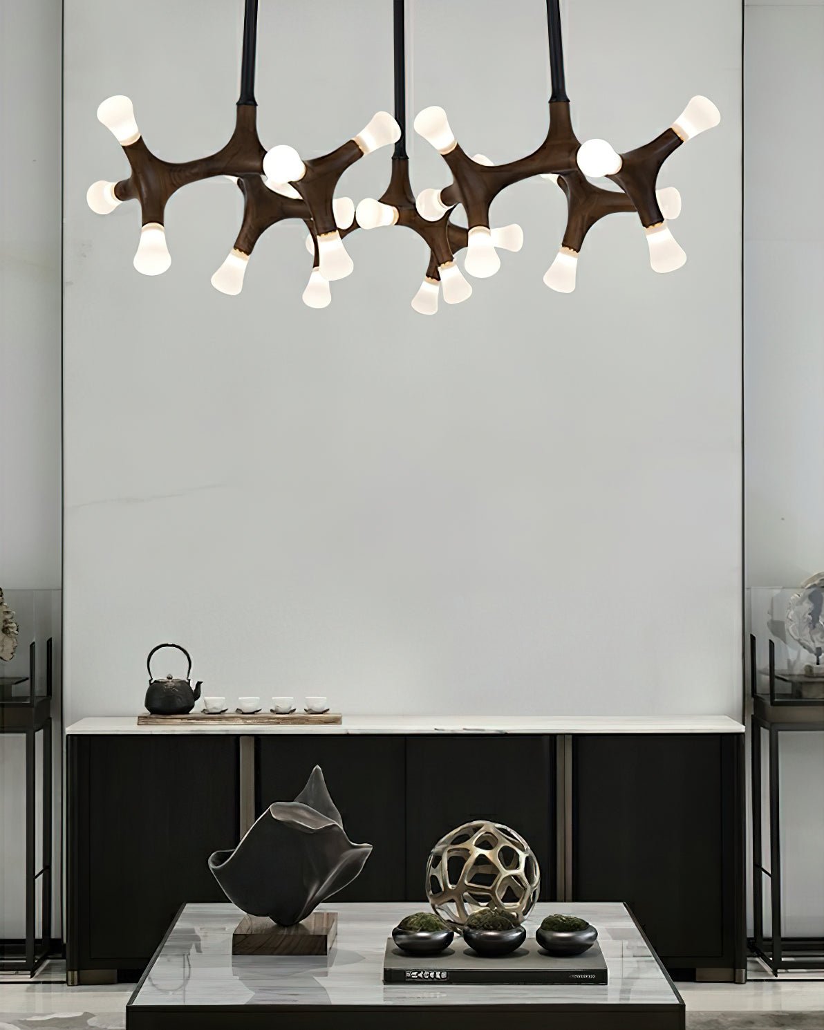 Mynorila Holz-Pendelleuchte im Ast-Design-Letslighting