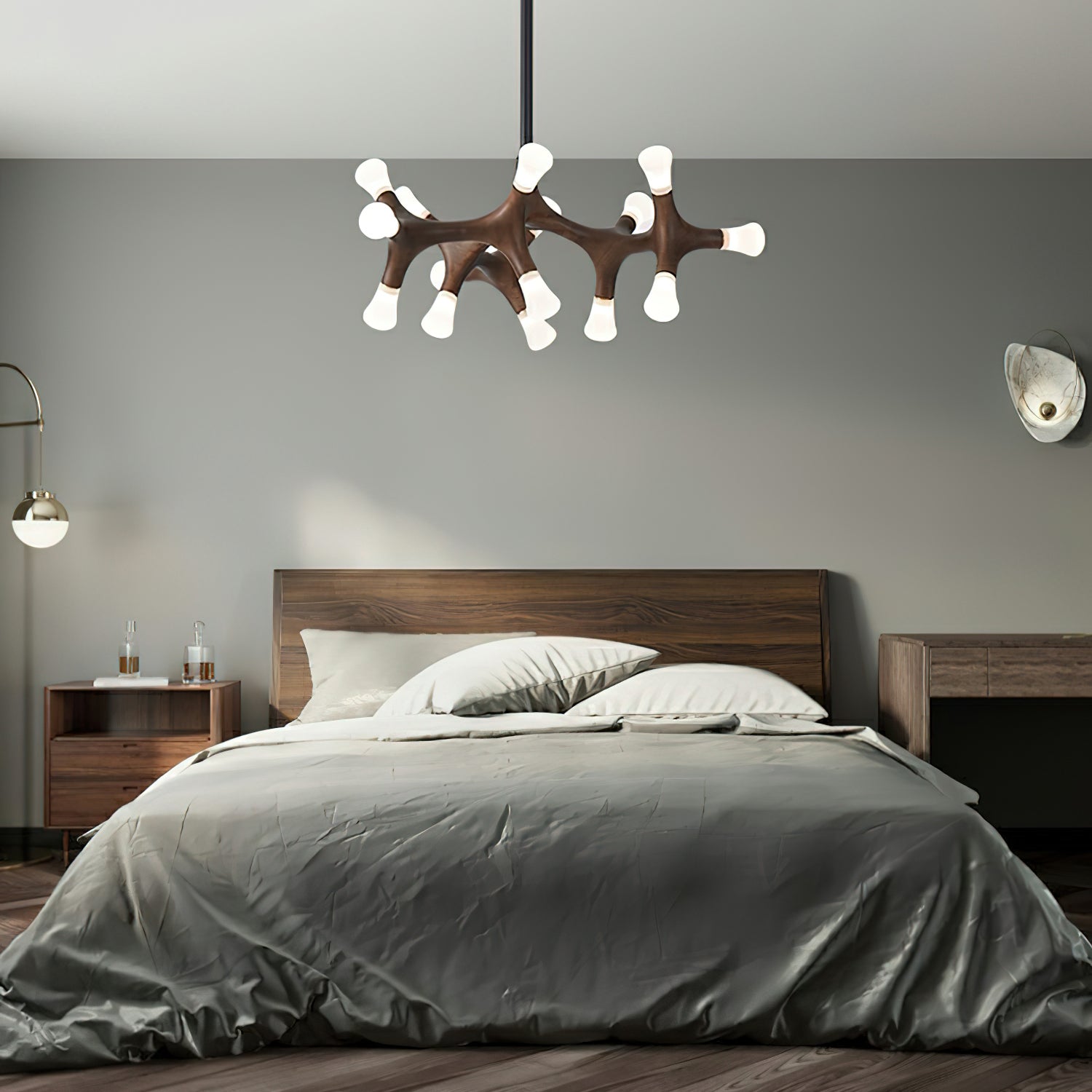 Mynorila Holz-Pendelleuchte im Ast-Design-Letslighting