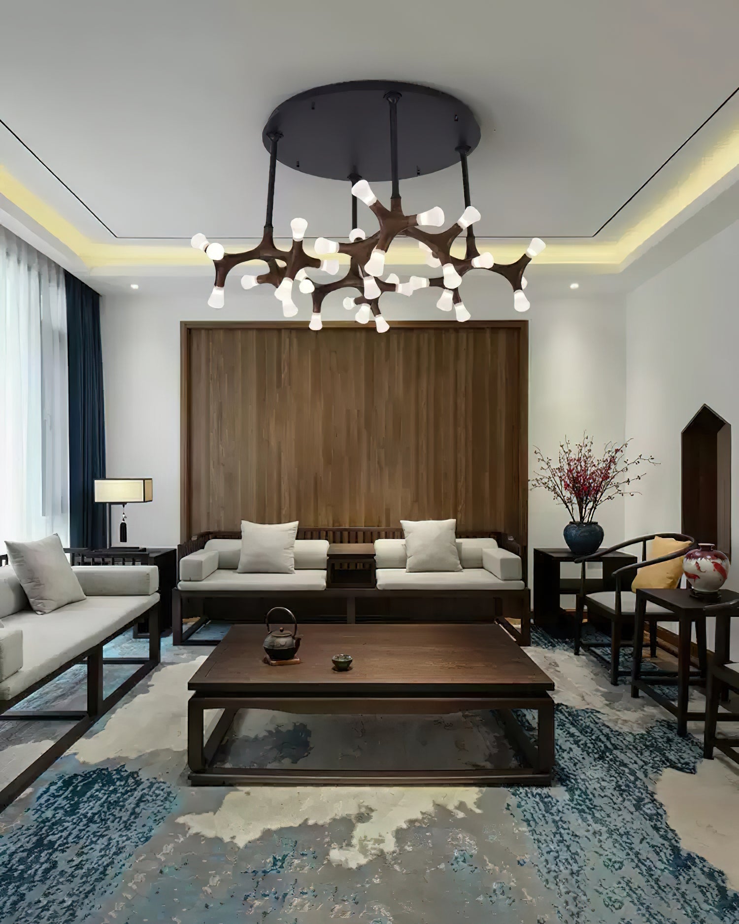 Mynorila Holz-Pendelleuchte im Ast-Design-Letslighting