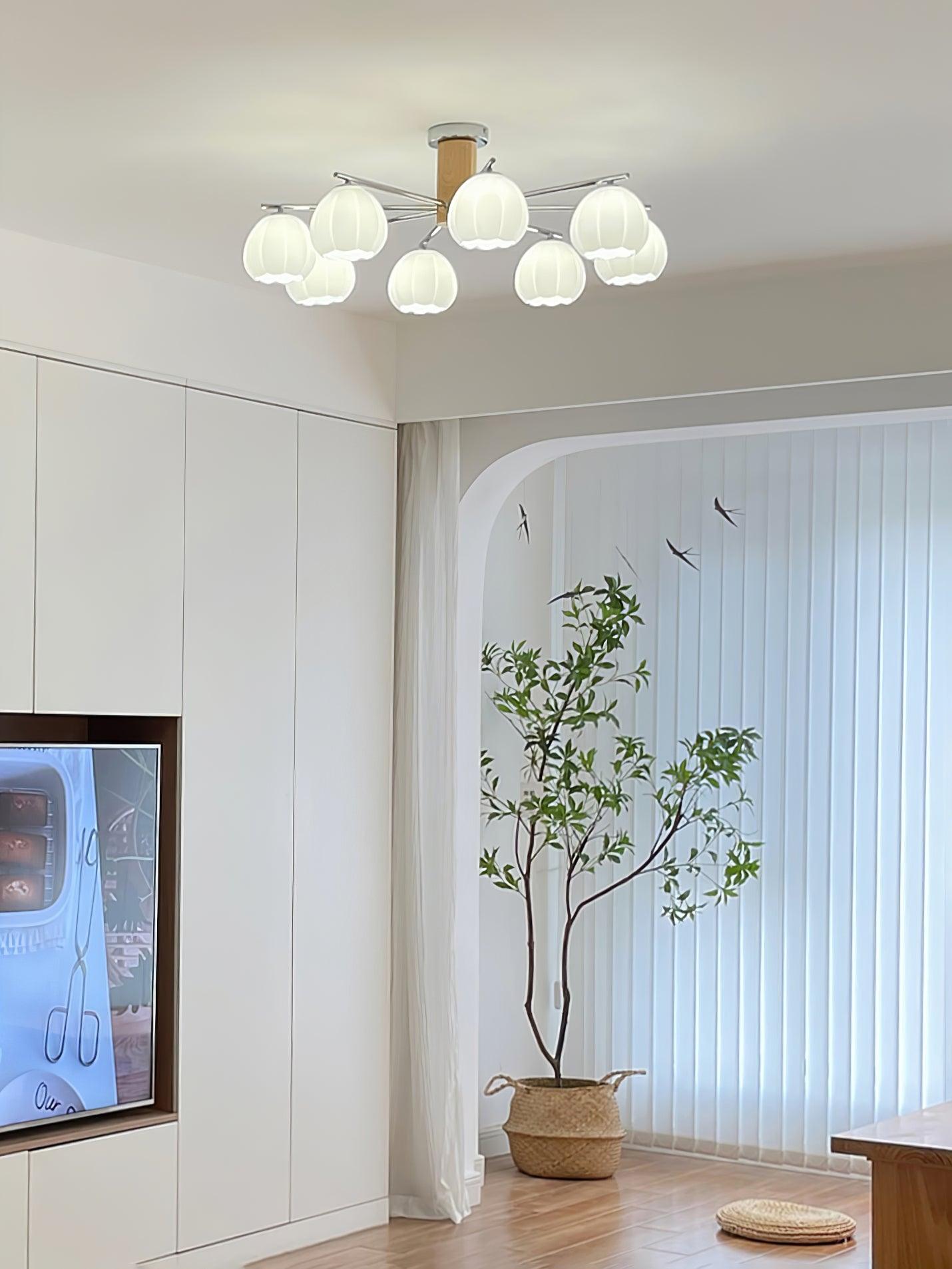 Ezoror Nordisch Kunst Blütenknospen Glas Deckenleuchte-Letslighting