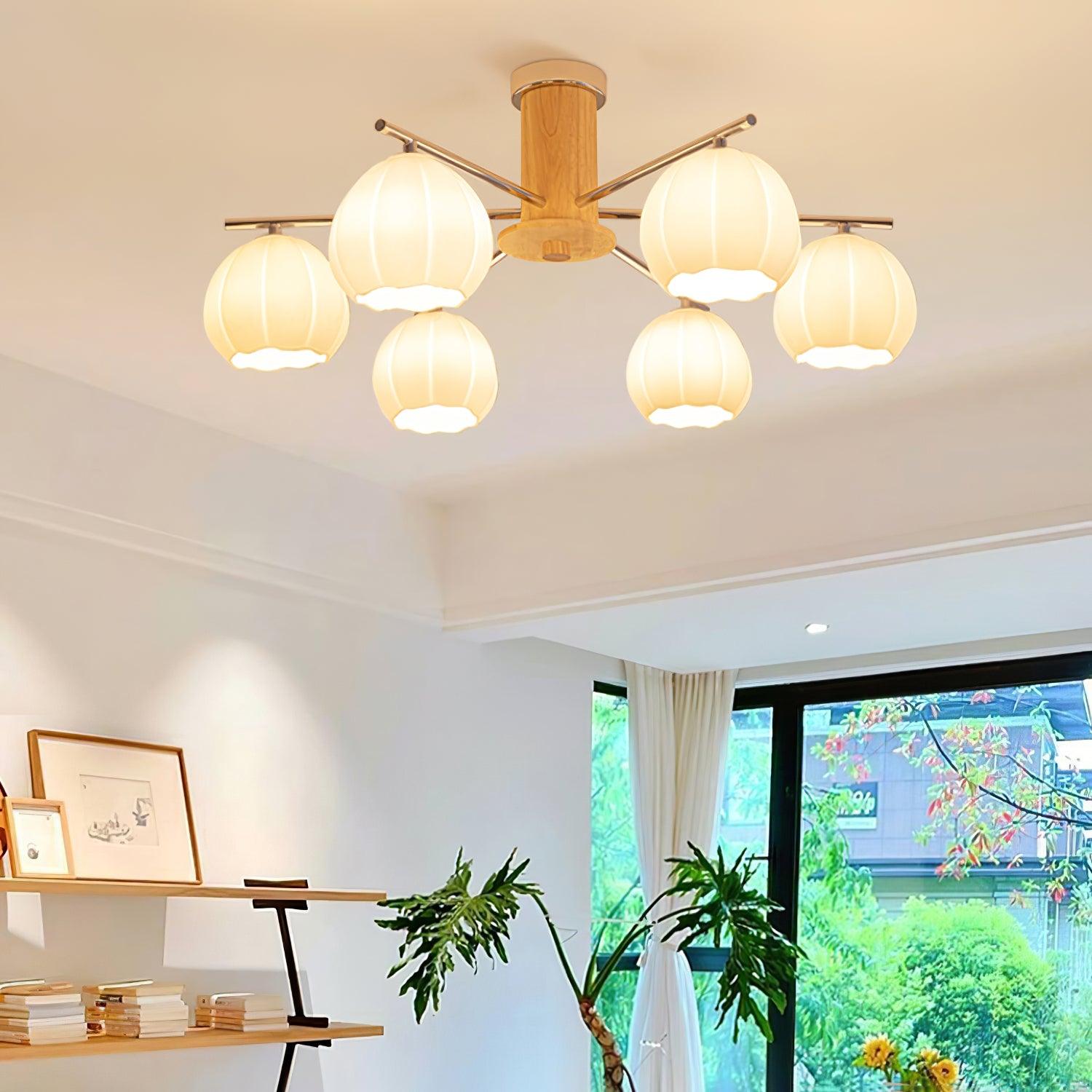 Ezoror Nordisch Kunst Blütenknospen Glas Deckenleuchte-Letslighting
