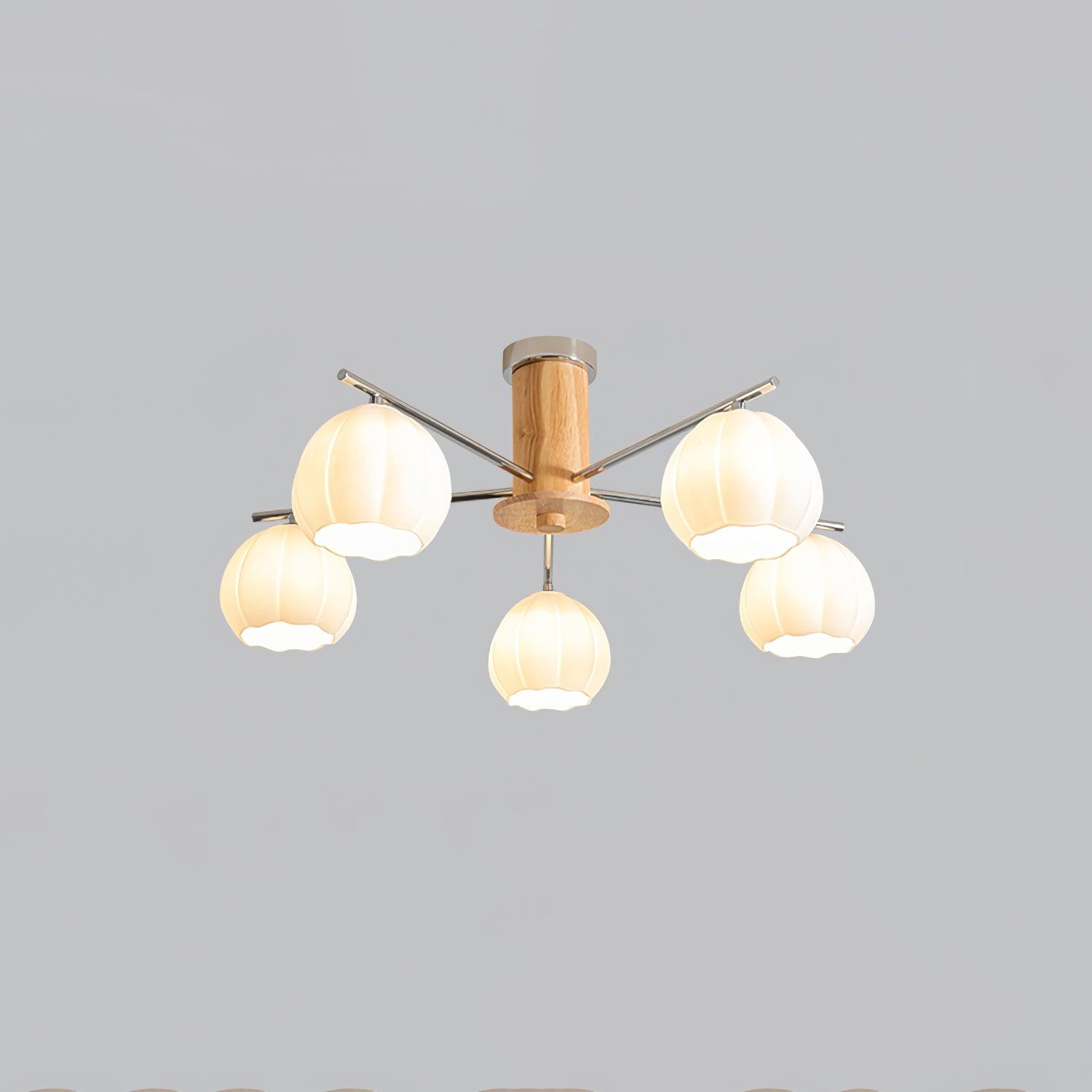 Ezoror Nordisch Kunst Blütenknospen Glas Deckenleuchte-Letslighting
