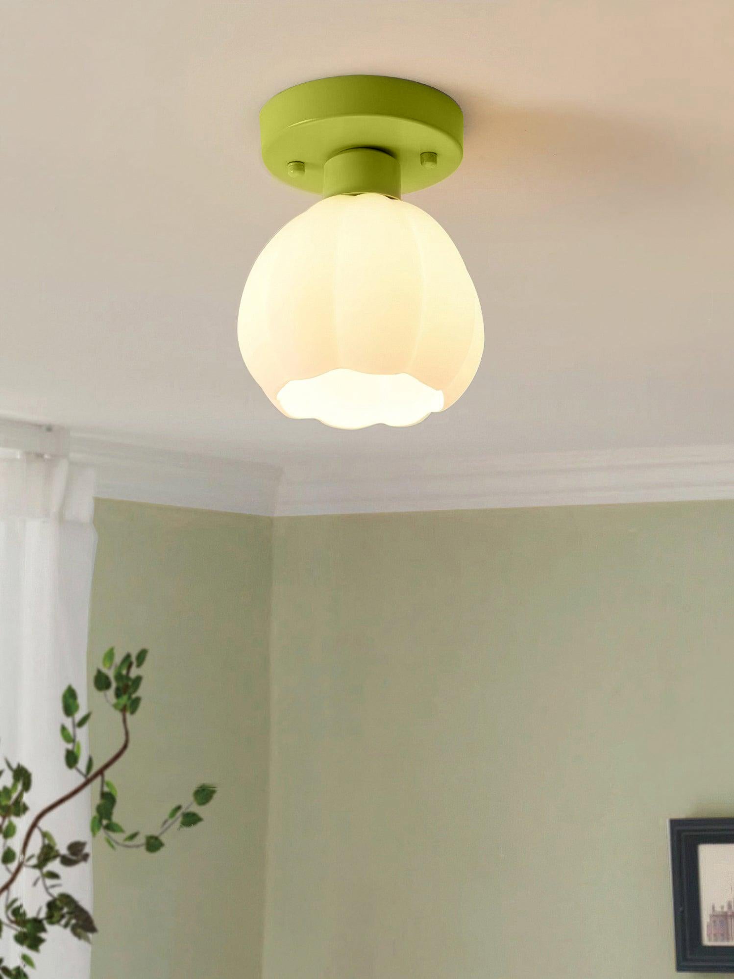 Zevinora Blume Beschattet Glas Halb Einbau Licht-Letslighting