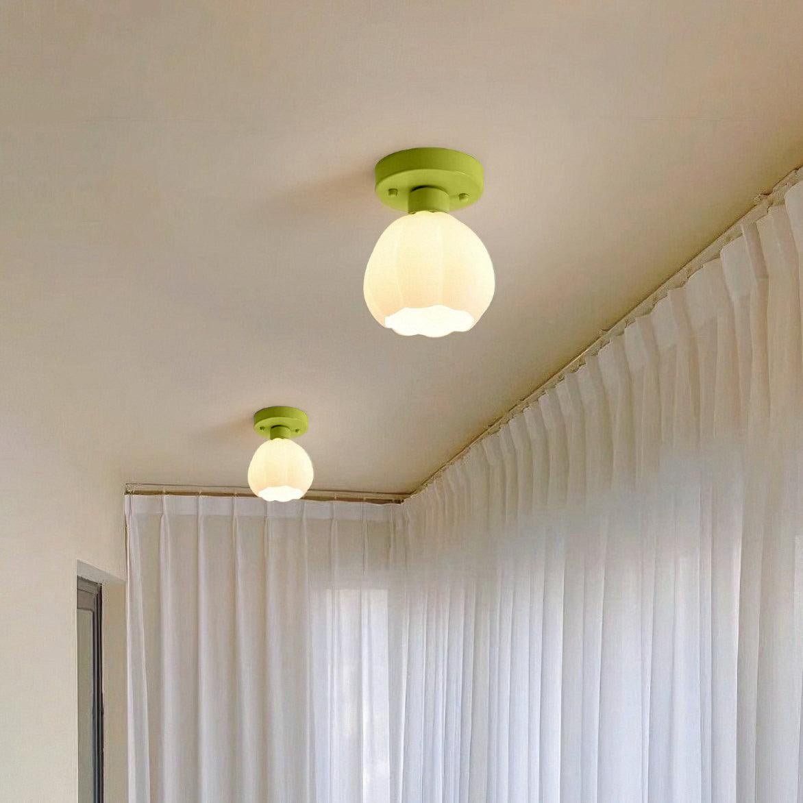 Zevinora Blume Beschattet Glas Halb Einbau Licht-Letslighting