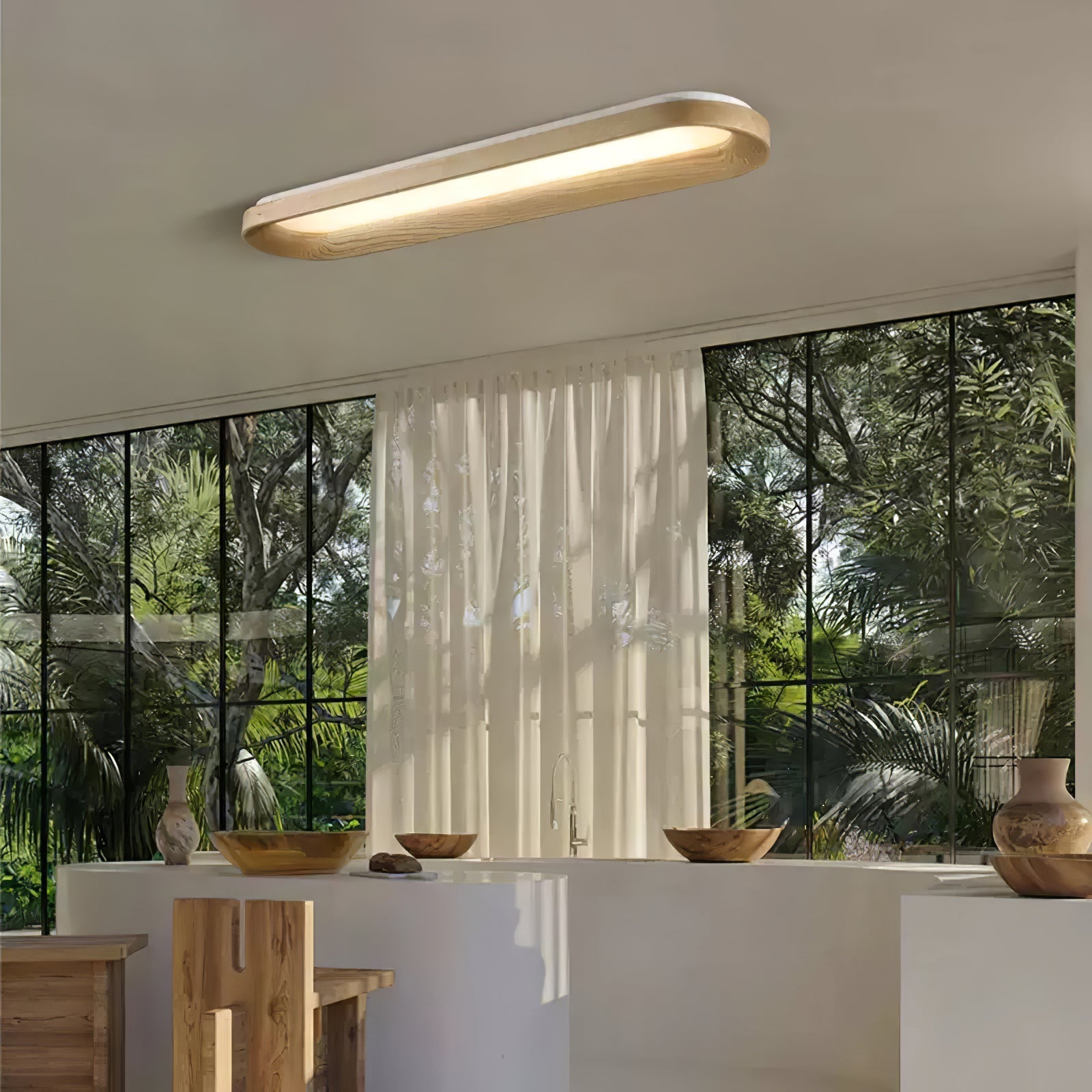 Zatalel Modern Minimalistisch Fließend Wolke Holz Deckenleuchte-Letslighting
