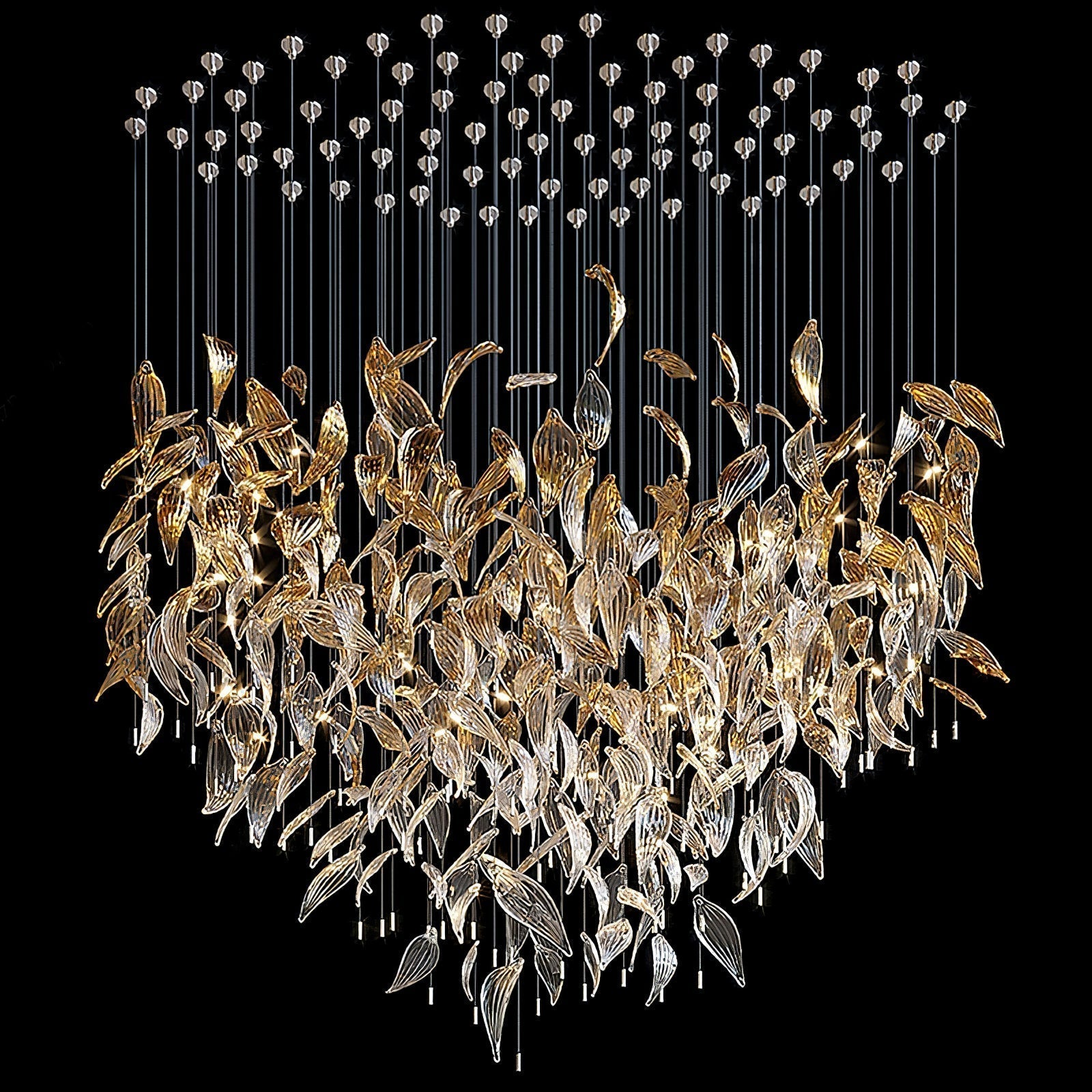 Lustra Kronleuchter Kaskadierend Blatt Luxus-Letslighting