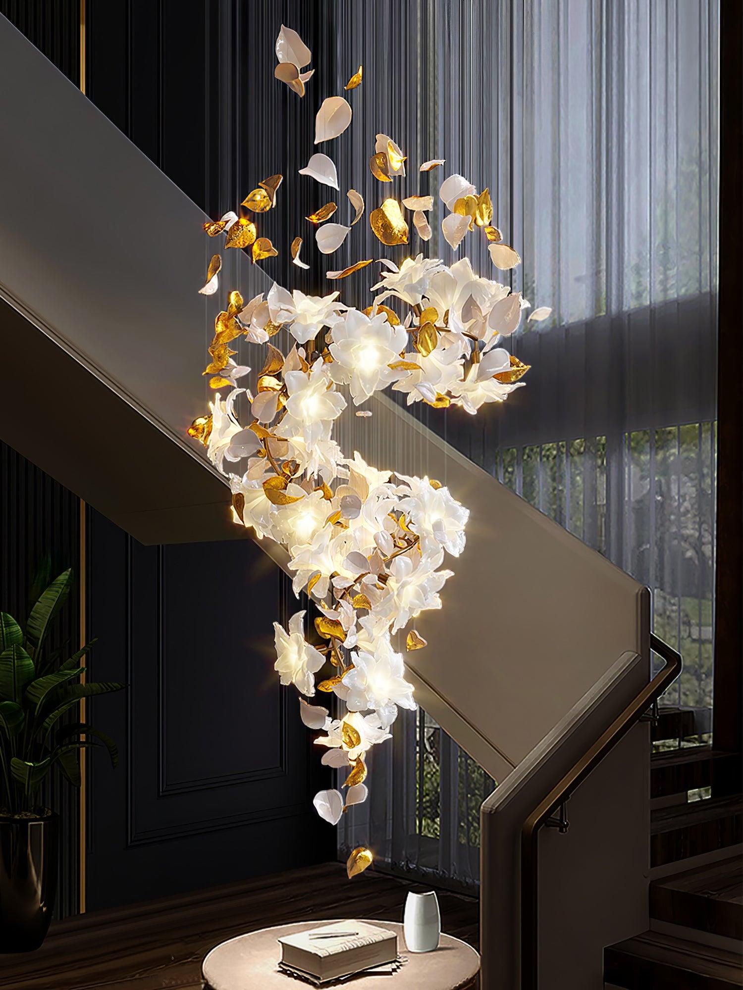 Araeos Fliegend Blüten Flatternd Messing Kronleuchter-Letslighting