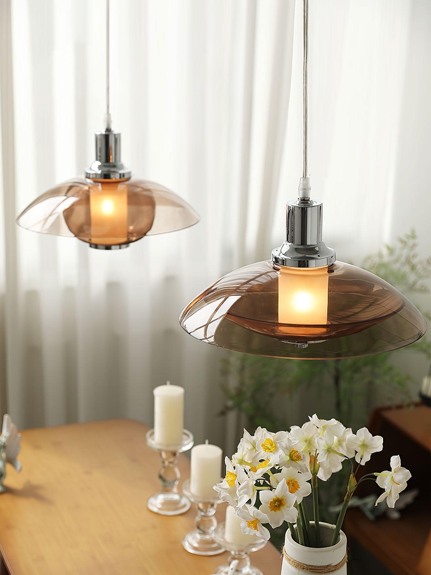 Flying Saucer Chrome Pendant Light - Blowlighting