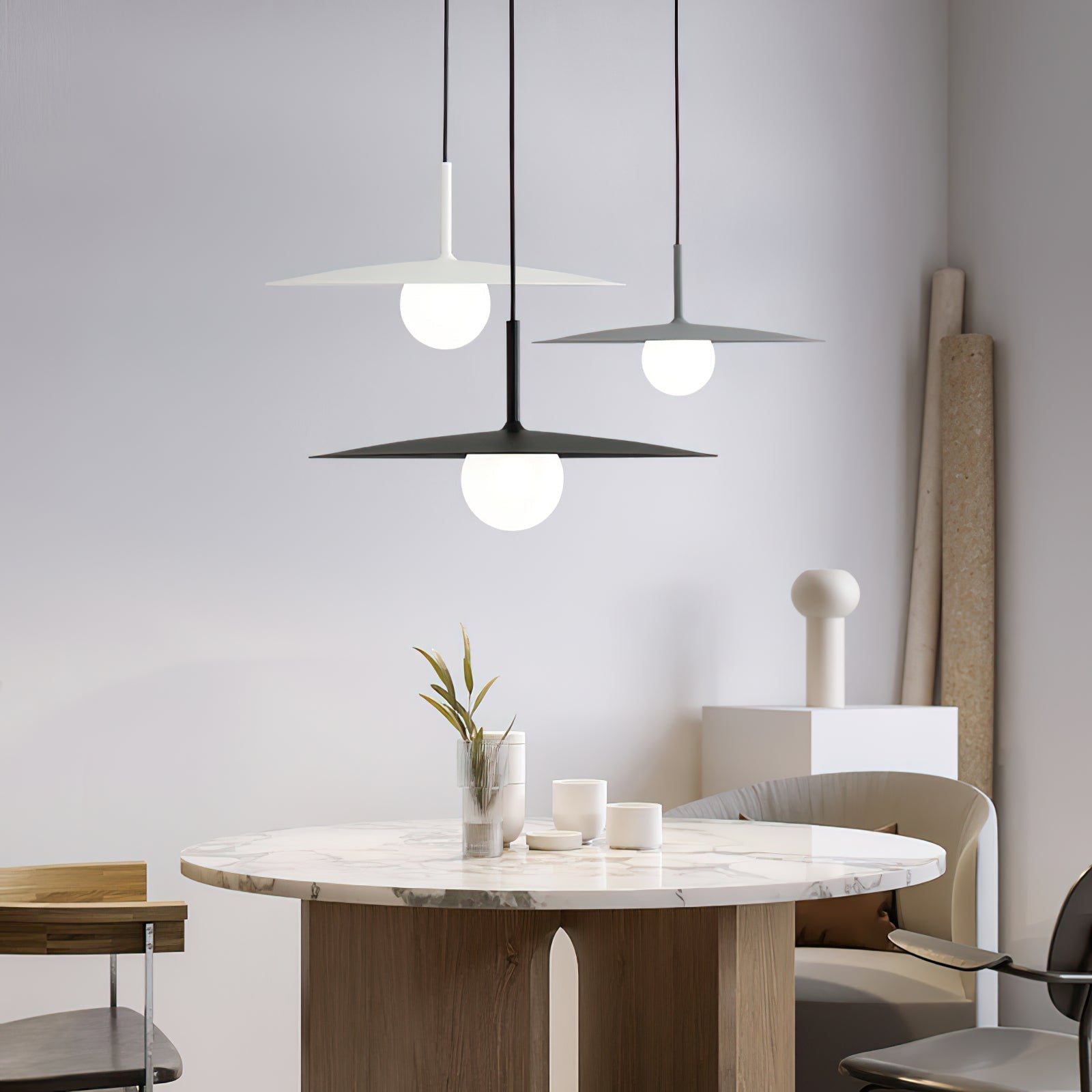 Lustra Pendelleuchte Platte Schirm für Wohnzimmer-Letslighting