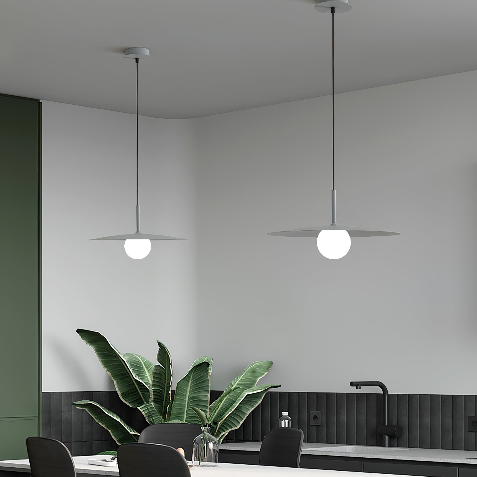 Lustra Pendelleuchte Platte Schirm für Wohnzimmer-Letslighting