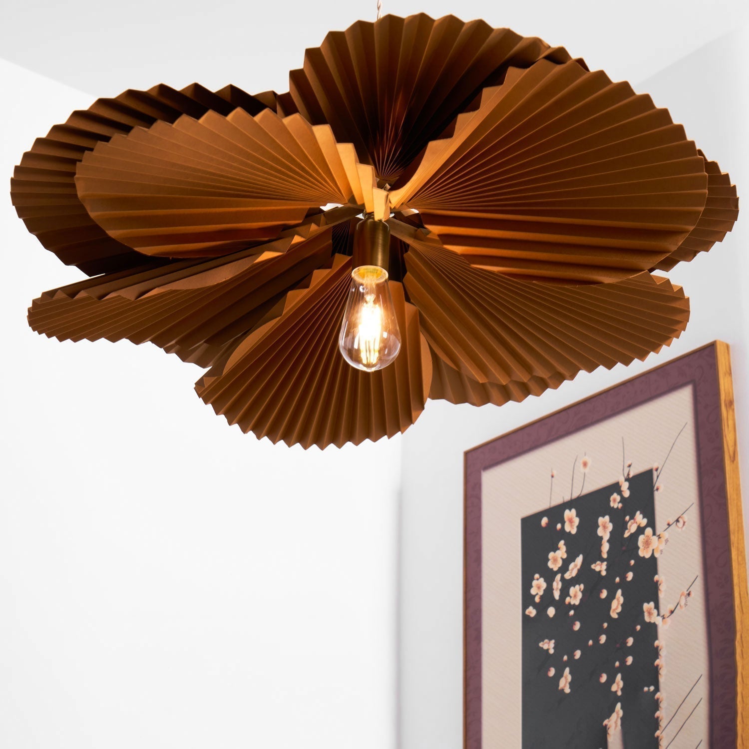 Folded Leaf Lotus Pendant Lamp - Blowlighting