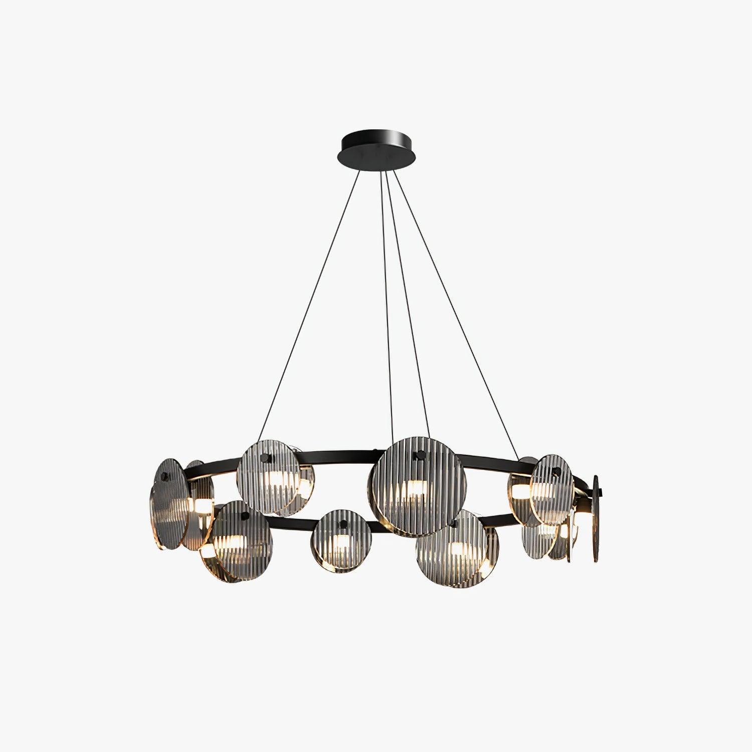 Lustra Kronleuchter Rauchglas und Schwarz-Letslighting