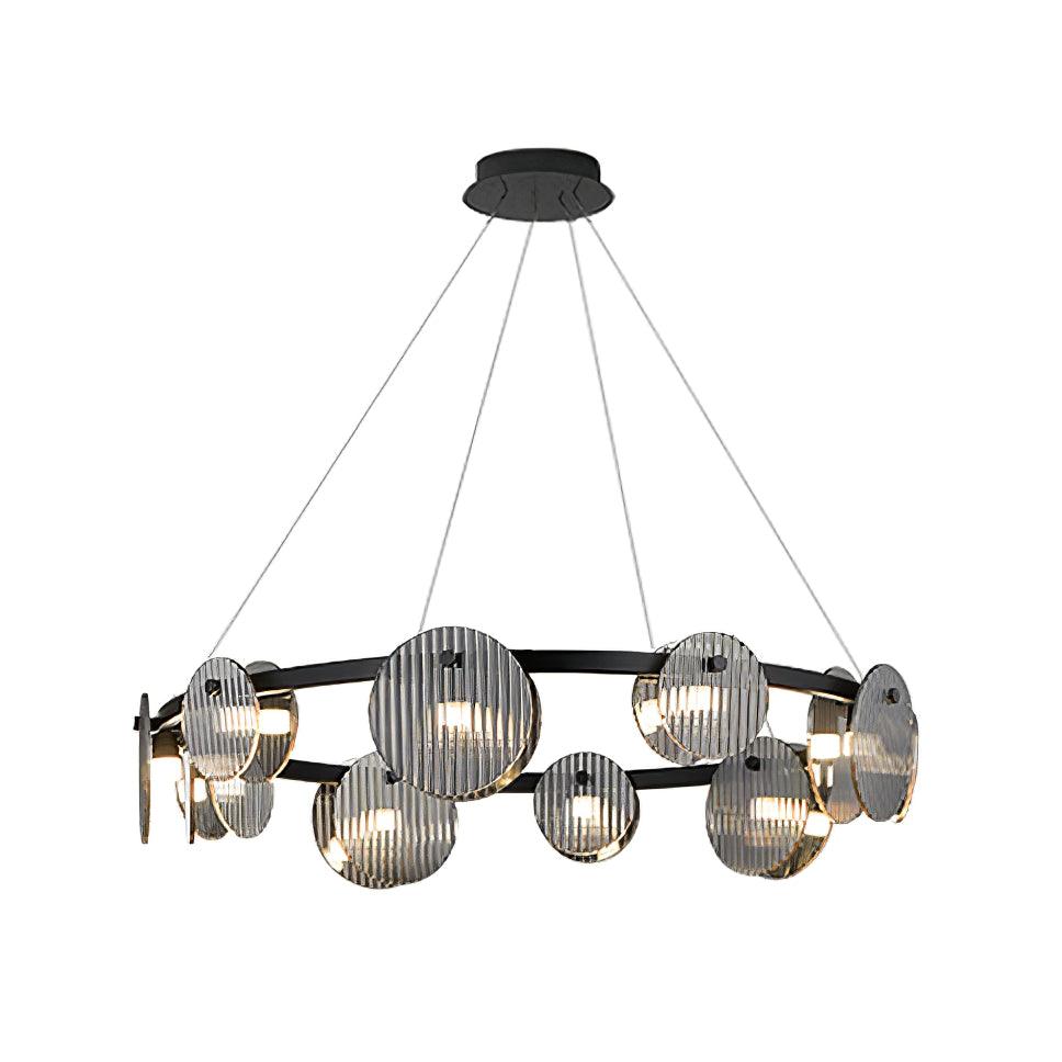Lustra Kronleuchter Rauchglas und Schwarz-Letslighting