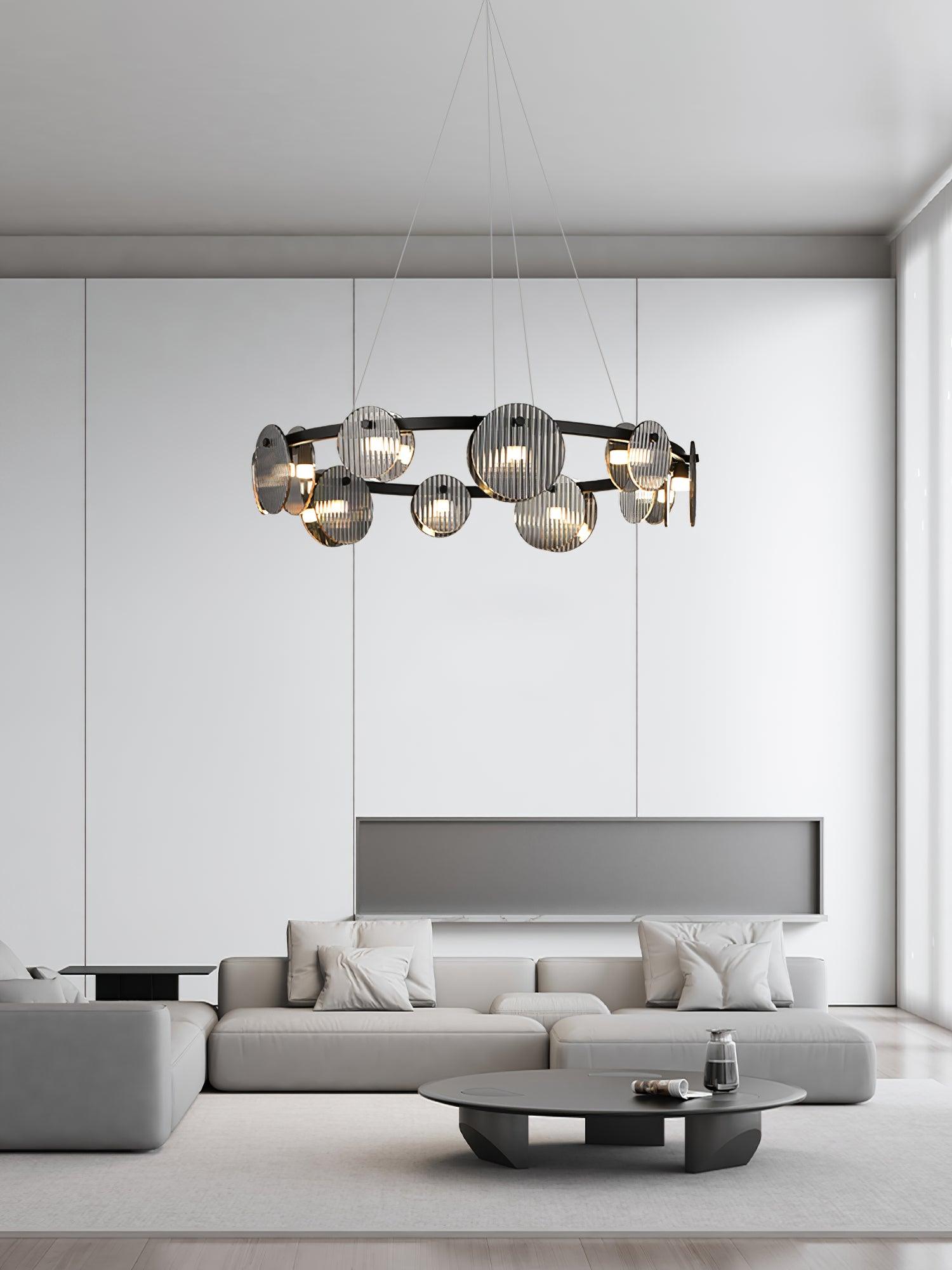Lustra Kronleuchter Rauchglas und Schwarz-Letslighting