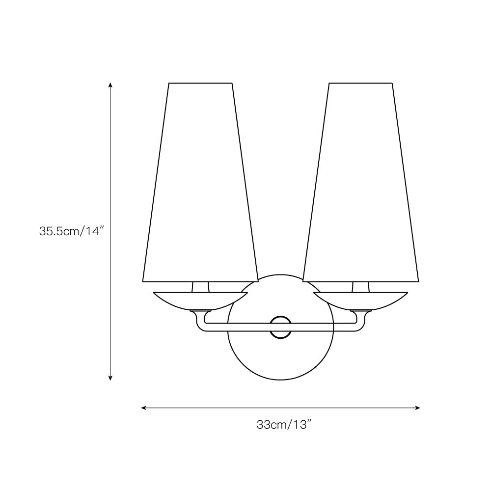 Avraee Wandleuchte Messing Stoff Modern Minimalistisch-Letslighting