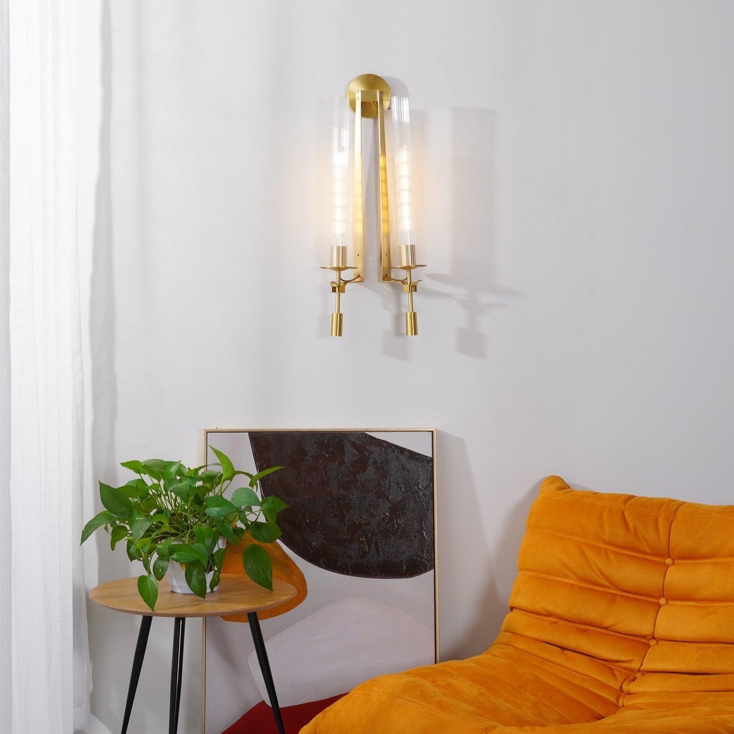 Lucian Wandleuchte für den Innenbereich aus Glas im Landhausstil