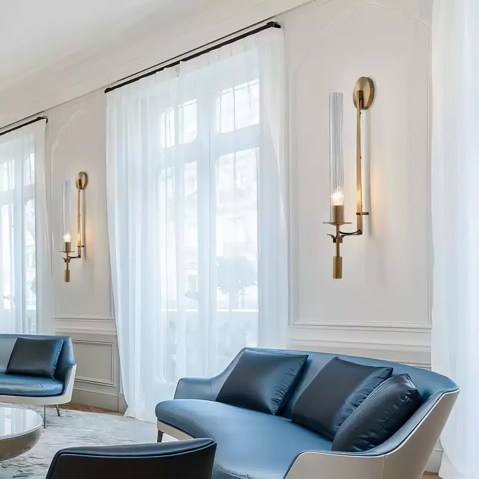 Lucian Wandleuchte für den Innenbereich aus Glas im Landhausstil