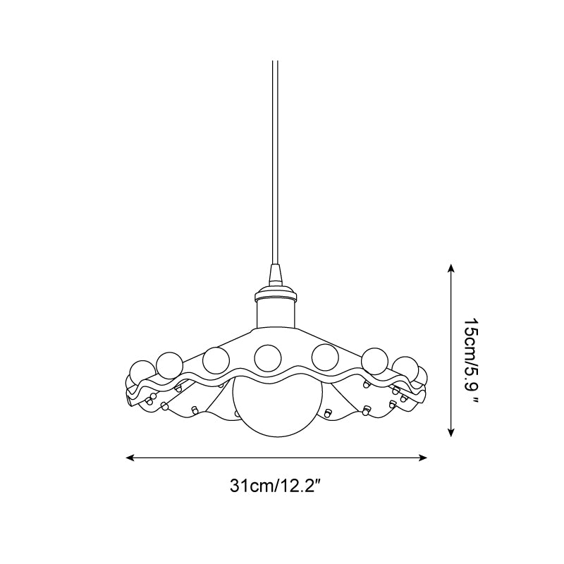 Pixen Pendelleuchte Gewellte Keramik Verspielte Bunte-Letslighting