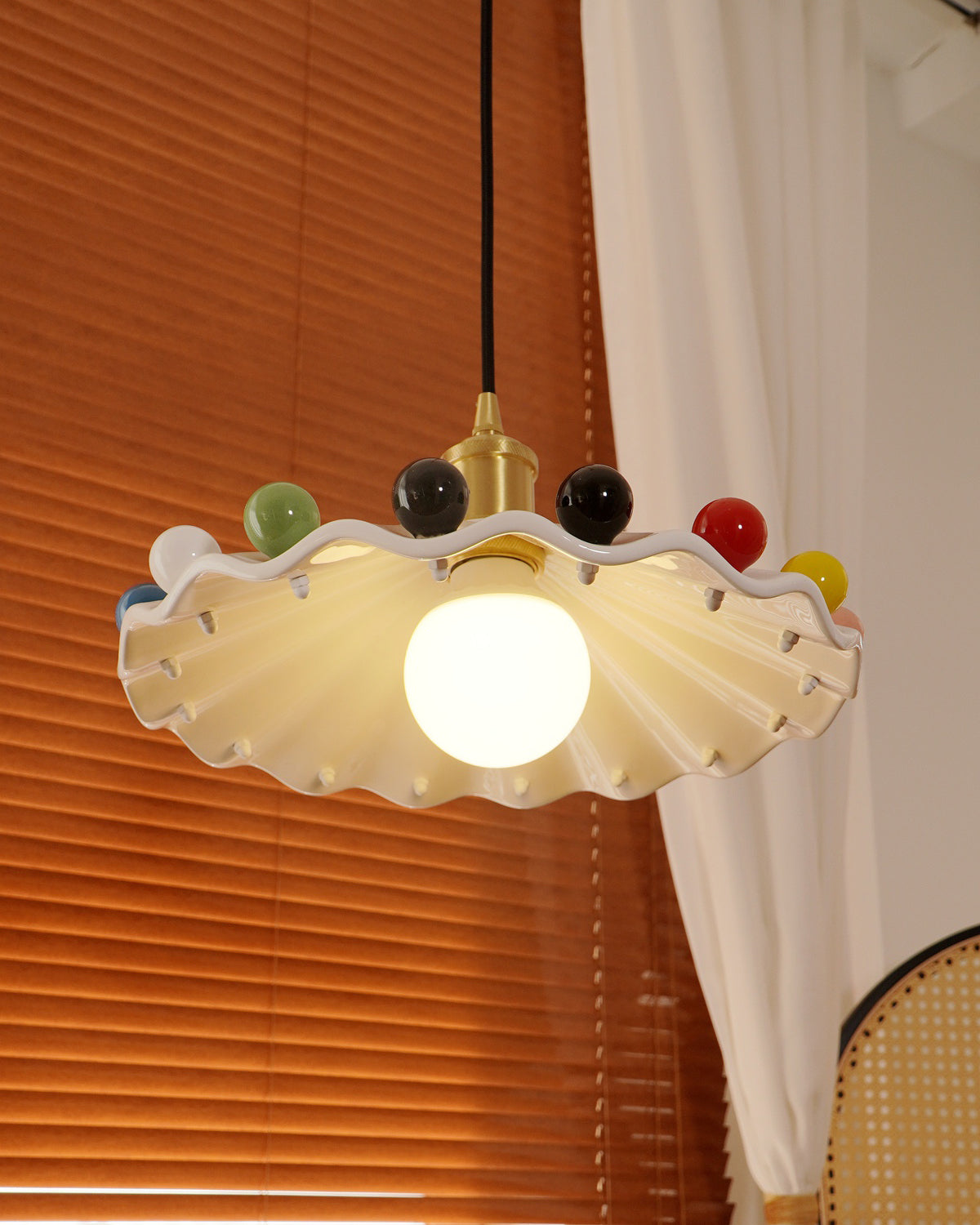 Pixen Pendelleuchte Gewellte Keramik Verspielte Bunte-Letslighting
