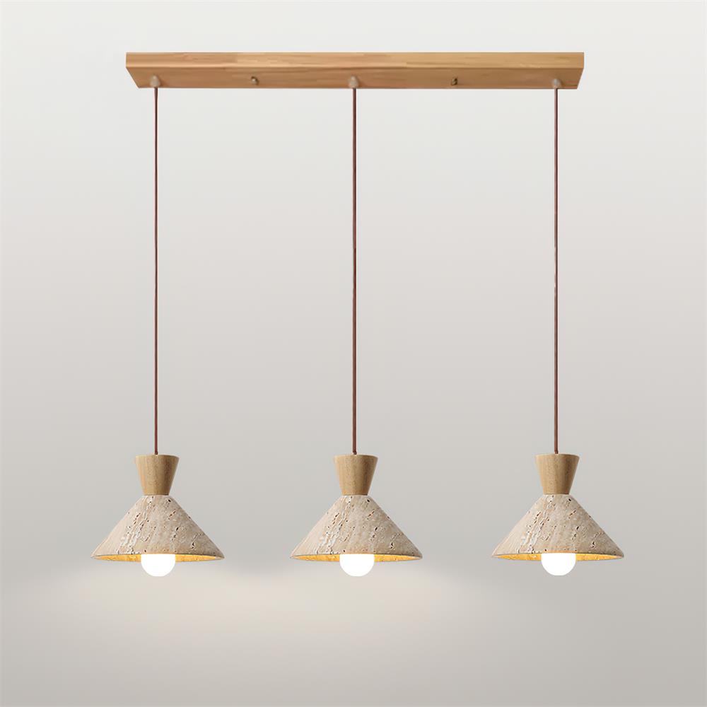Ritta Travertine Pendant Lamp Hat Shape - Letslighting