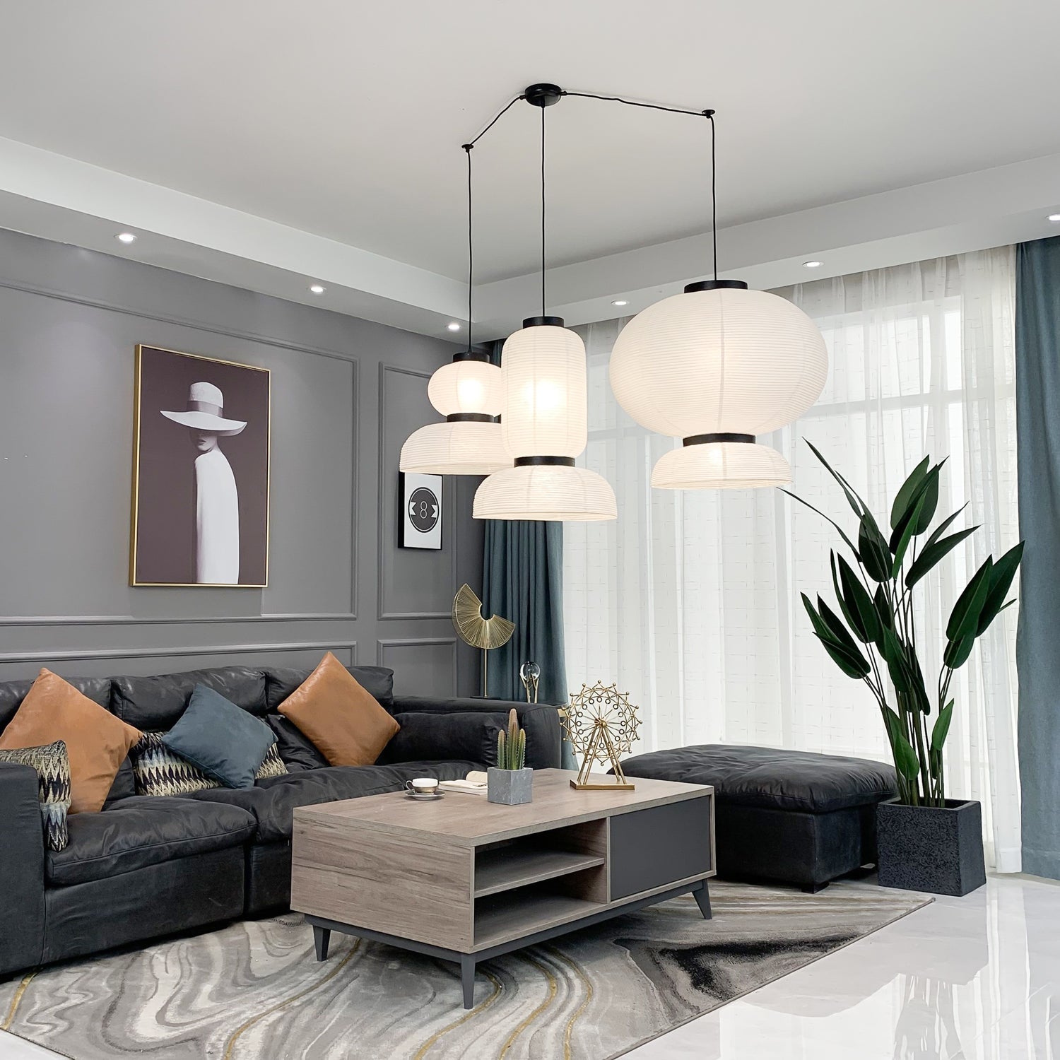 Rice Paper Lantern Pendant Lamp - Blowlighting