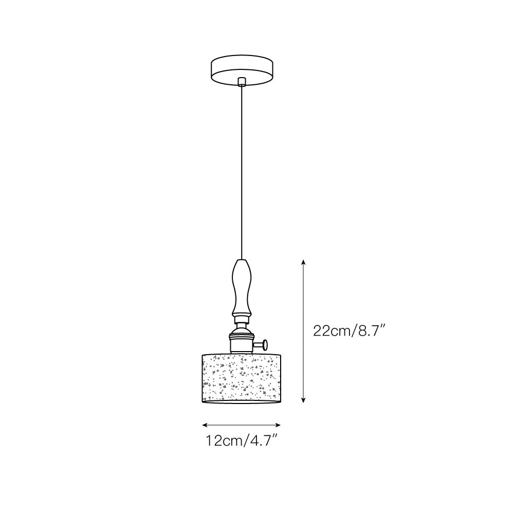 Sycaran Modern Minimalist Walnut Travertine Pendant Lamp - Letslighting