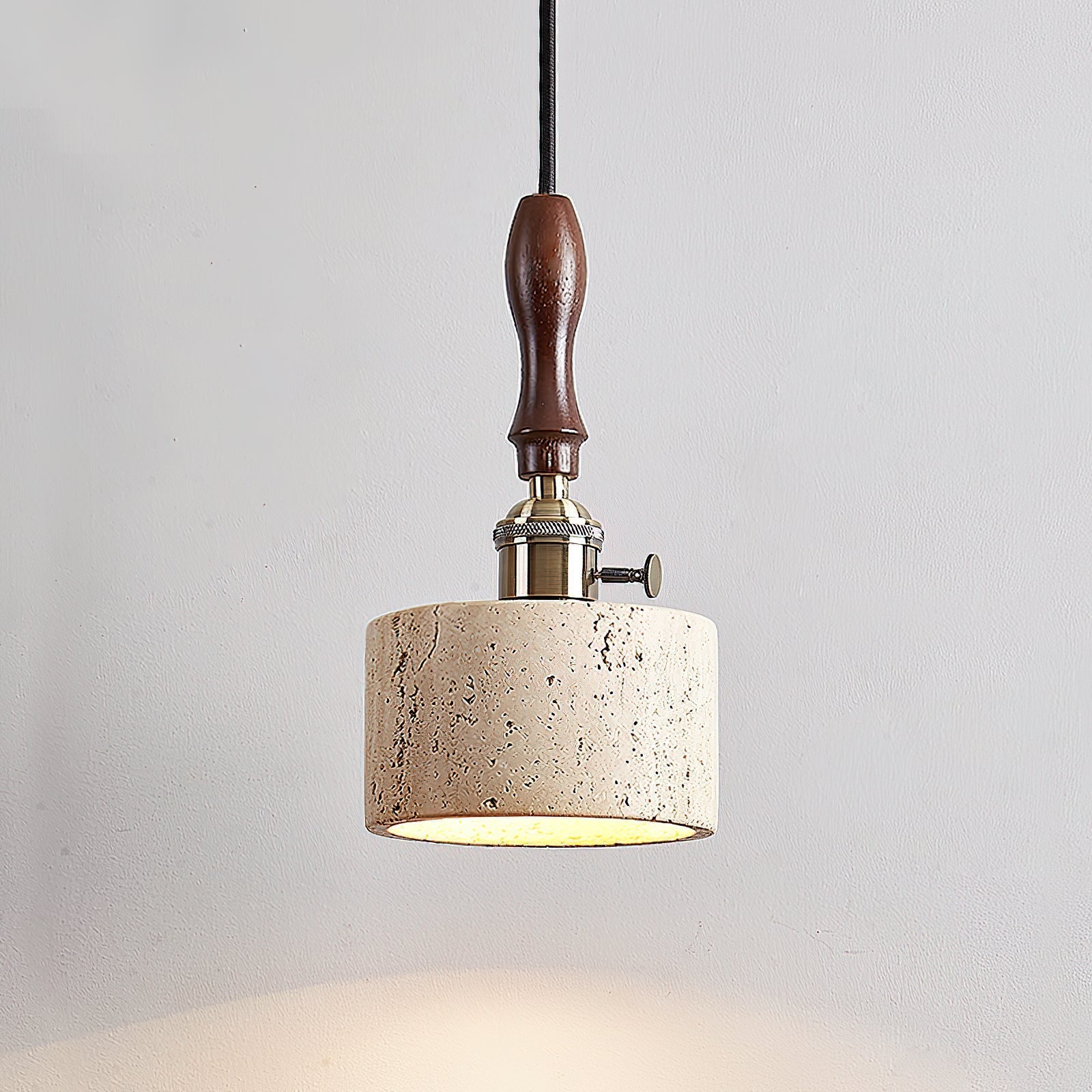 Sycaran Modern Minimalist Walnut Travertine Pendant Lamp - Letslighting