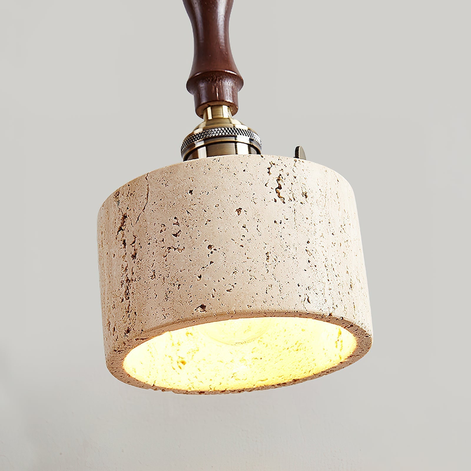Sycaran Modern Minimalist Walnut Travertine Pendant Lamp - Letslighting